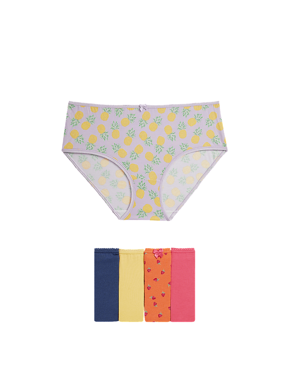 5pk Cotton Lycra&trade; High Rise Shorts