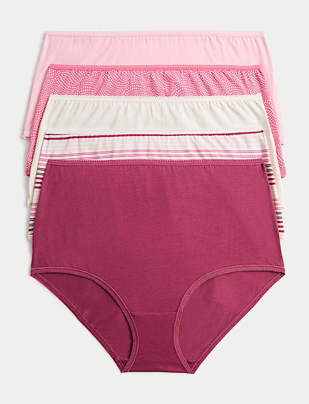 5pk Cotton Lycra&trade; Full Briefs