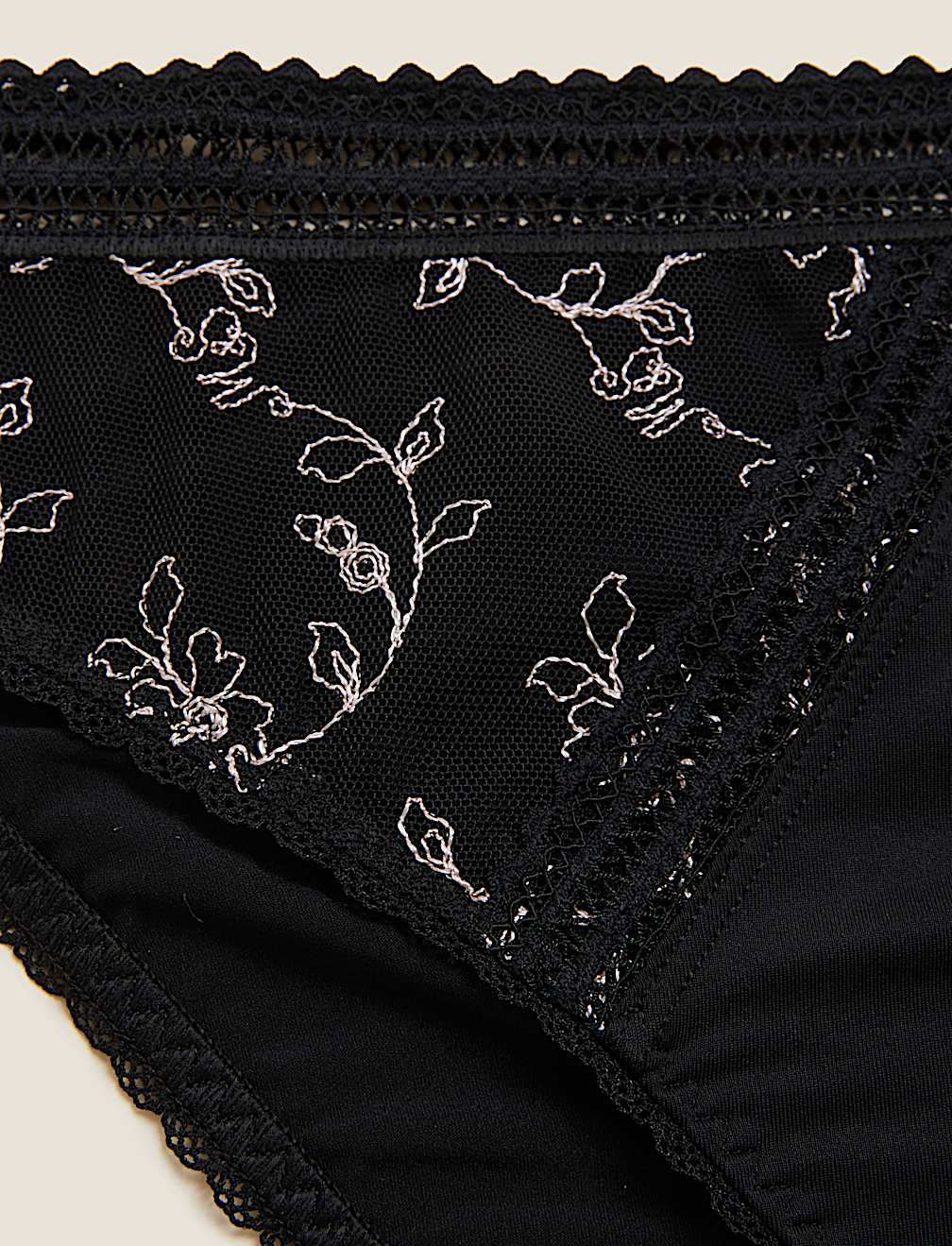 Archive Embroidery High Leg Knickers
