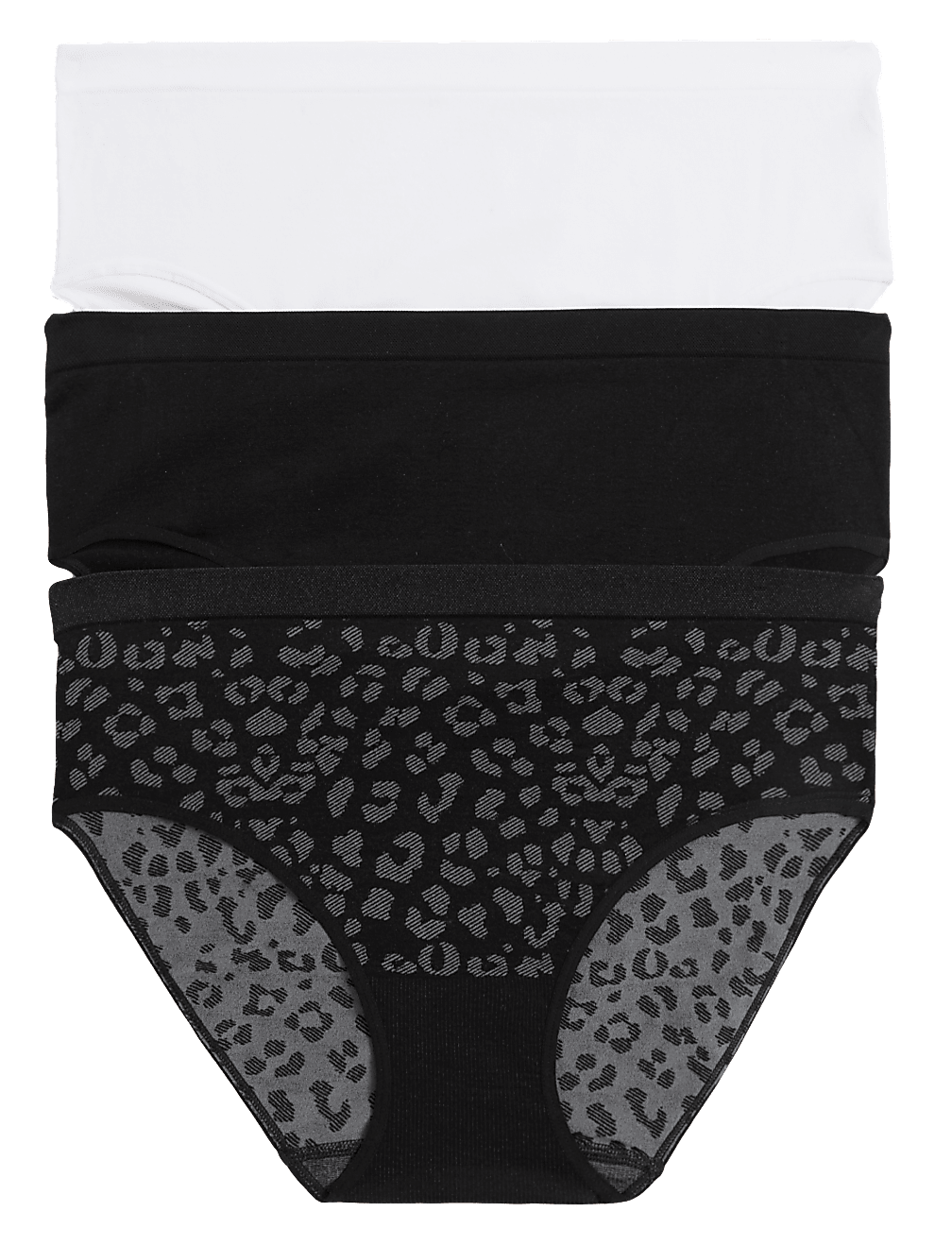 3pk Seamfee High Leg Knickers