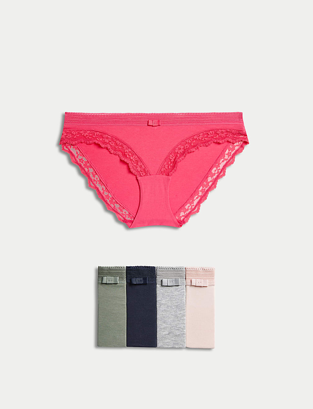 Low Rise Laced Bikini Shorts