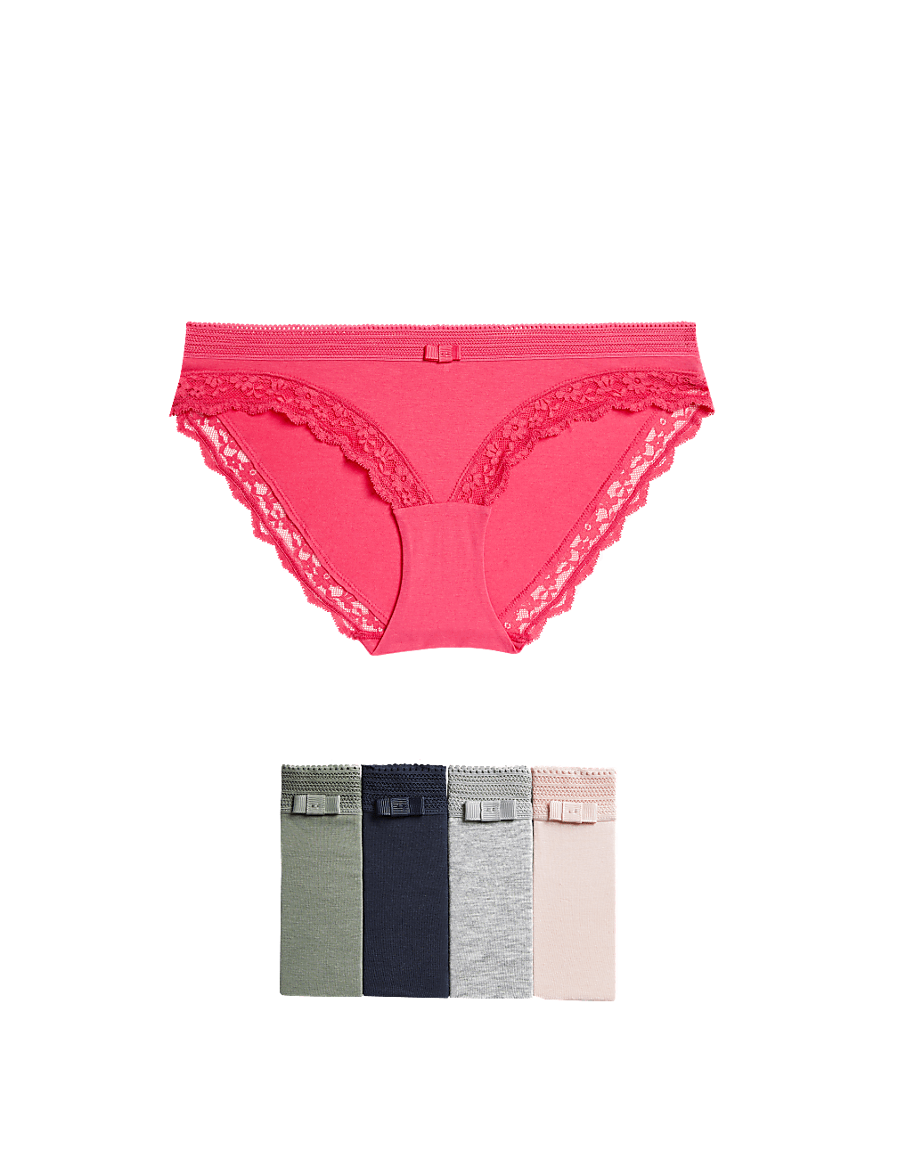 Low Rise Laced Bikini Shorts