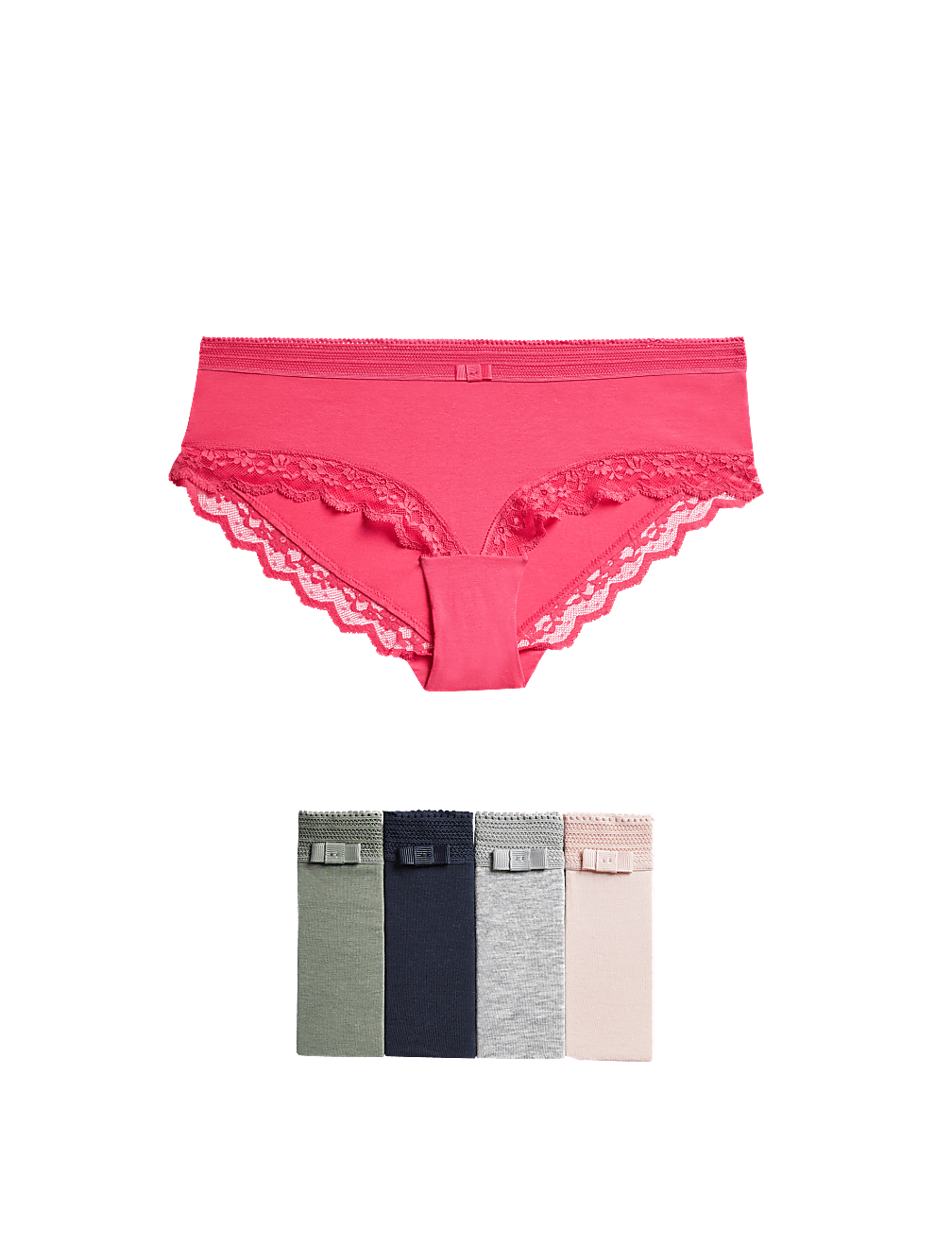 Pack of 5 Cotton Mix Lace Knickers