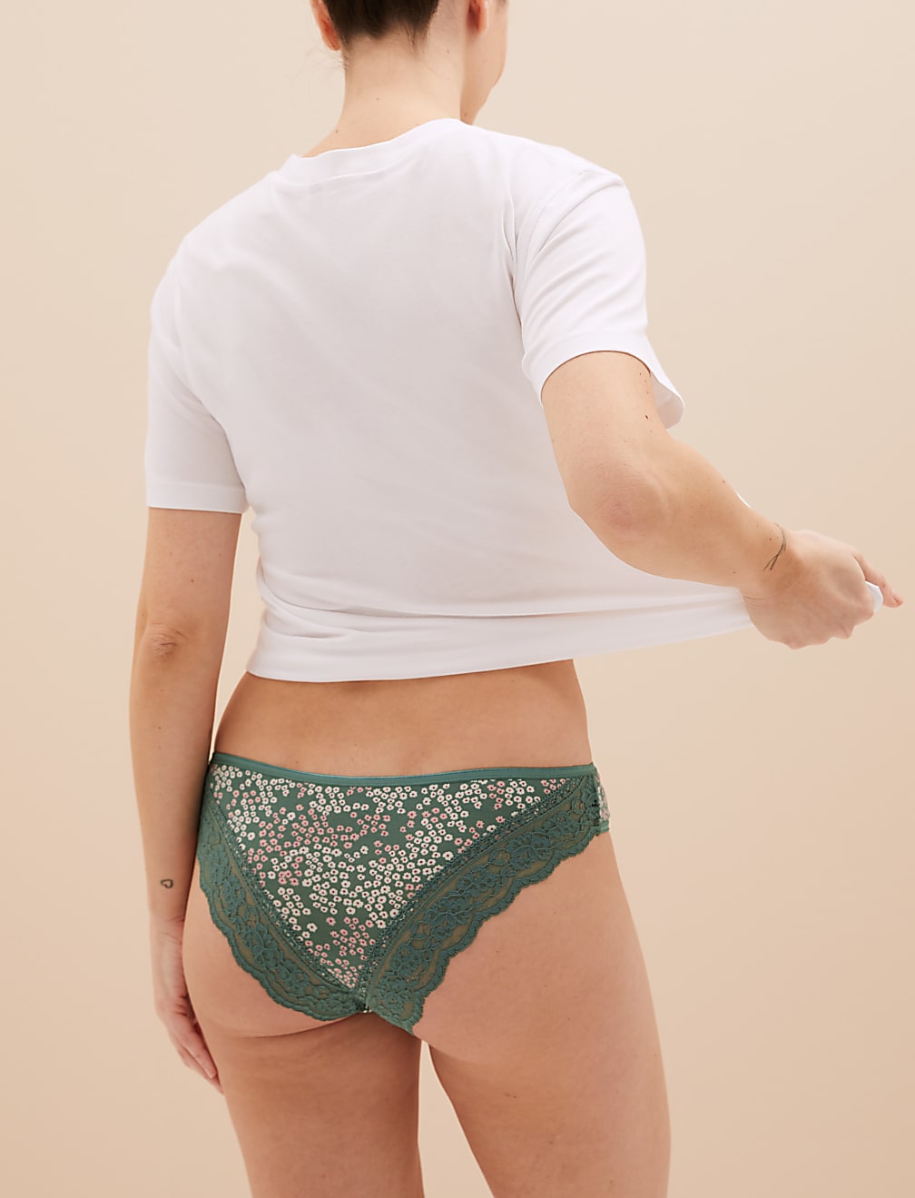 5pk Cotton Rich Printed Brazilian Knickers