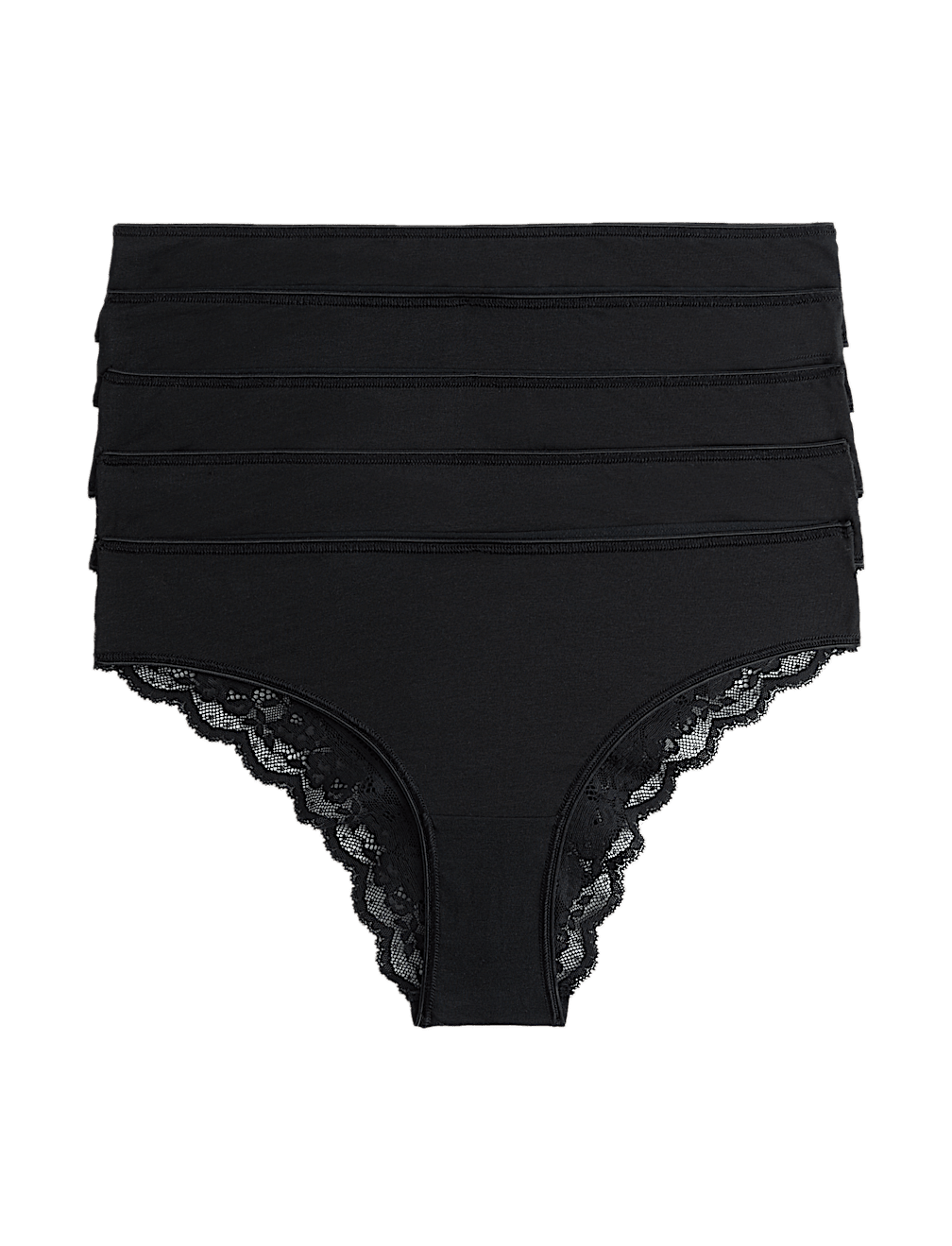 5pk Cotton Rich Printed Brazilian Knickers