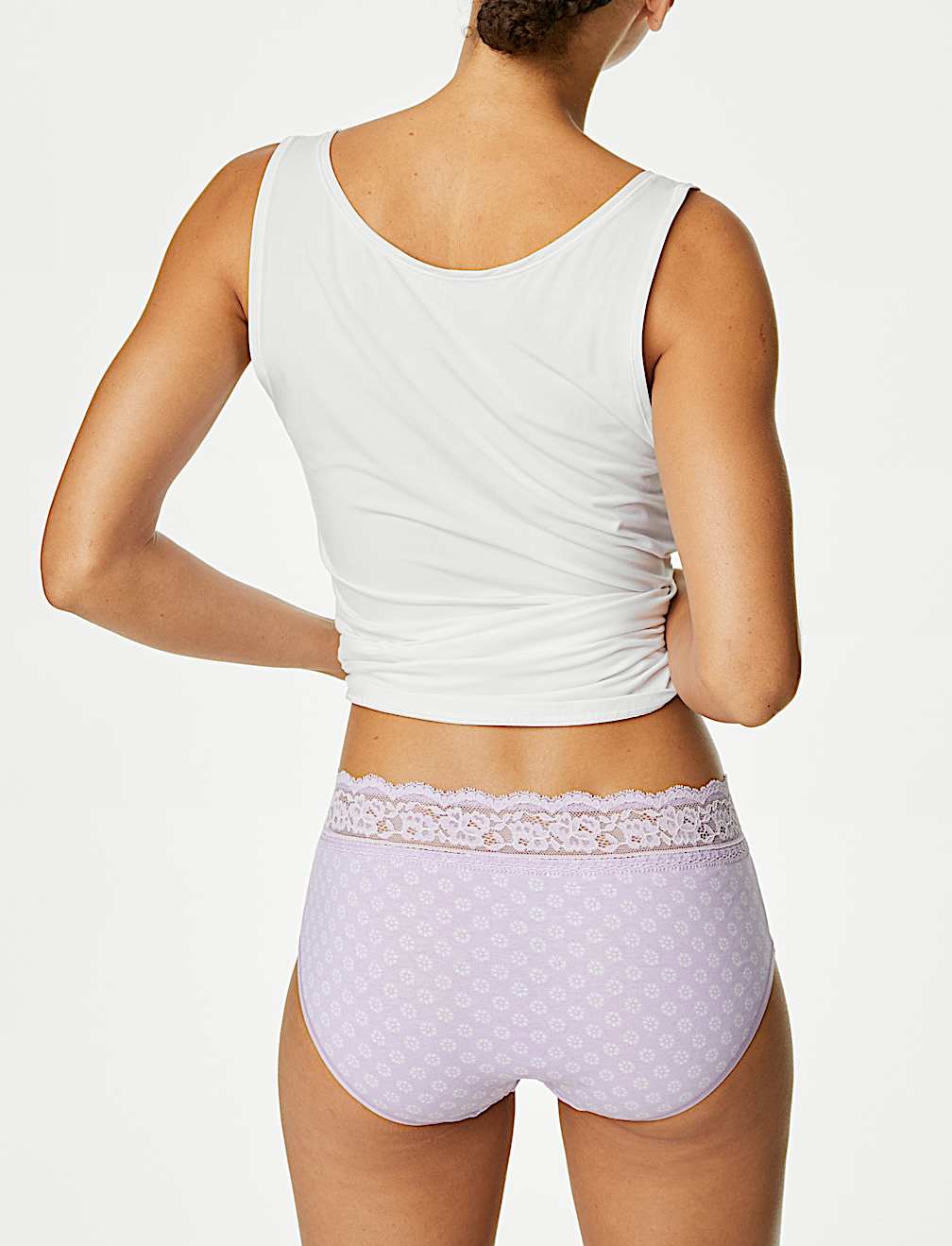 5pk Cotton Rich Printed High Rise Shorts