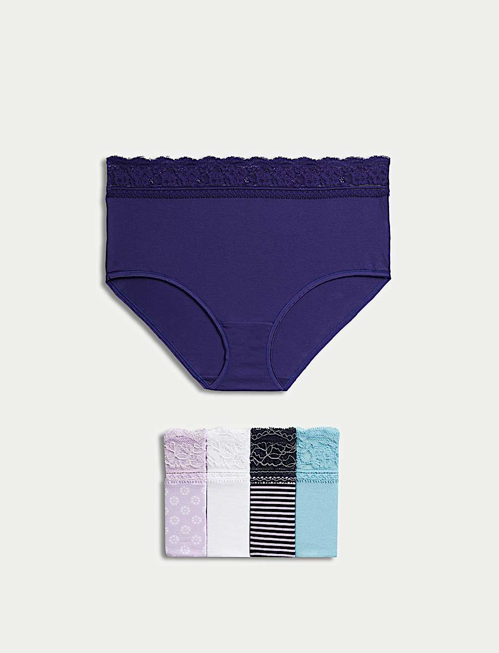 5pk Cotton Rich Printed Full Briefs