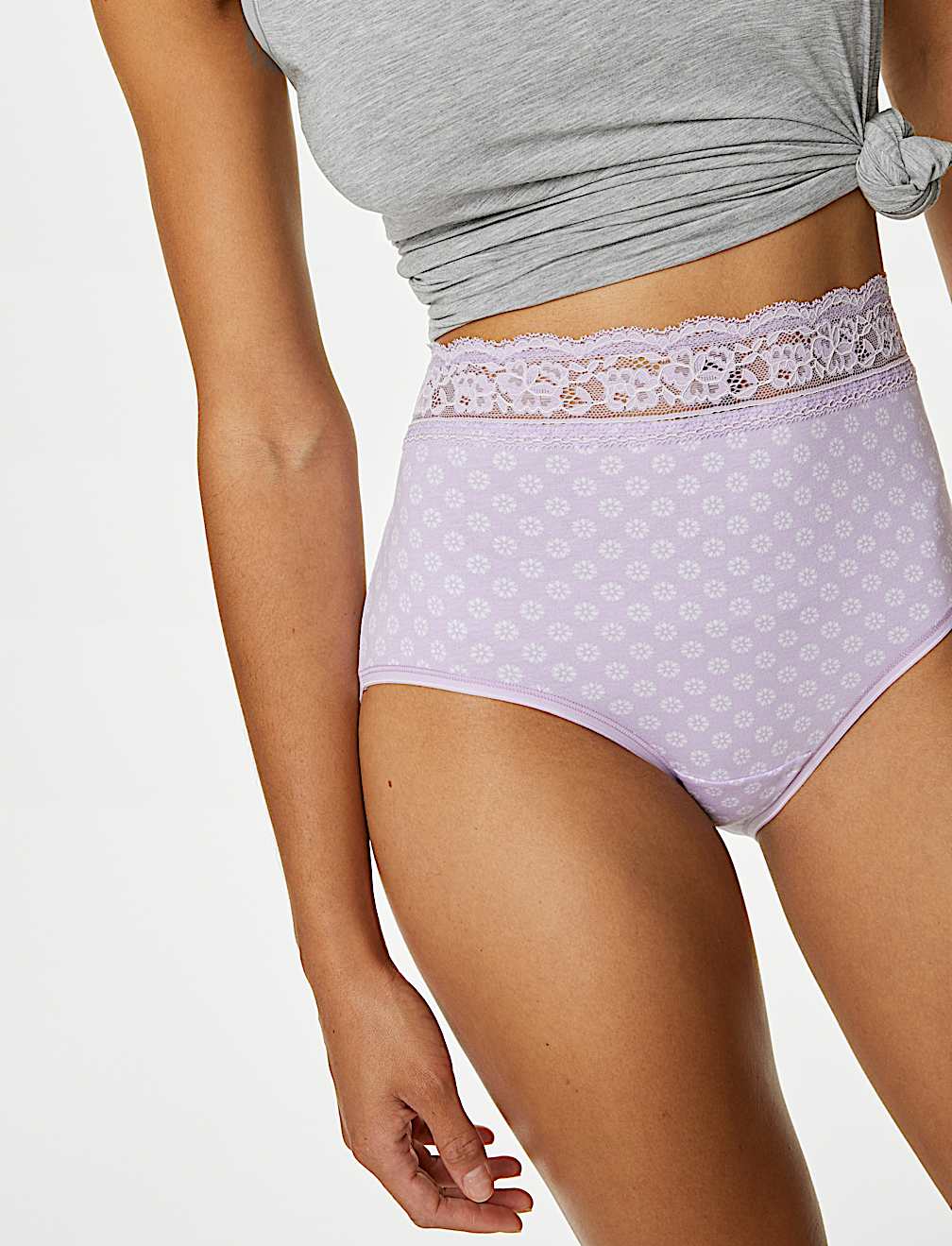 5pk Cotton Rich Printed Full Briefs