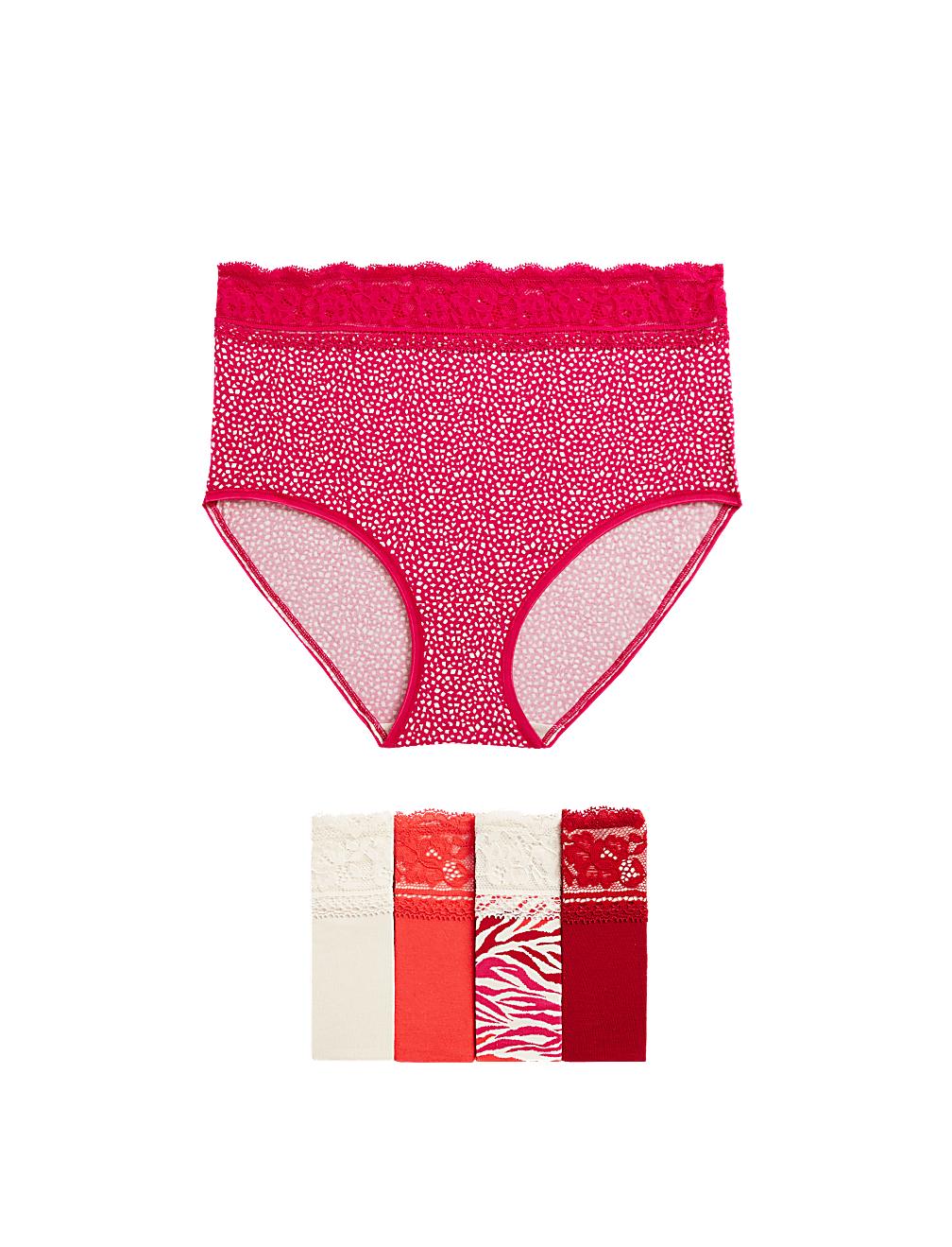 5pk Cotton Rich Printed Full Briefs