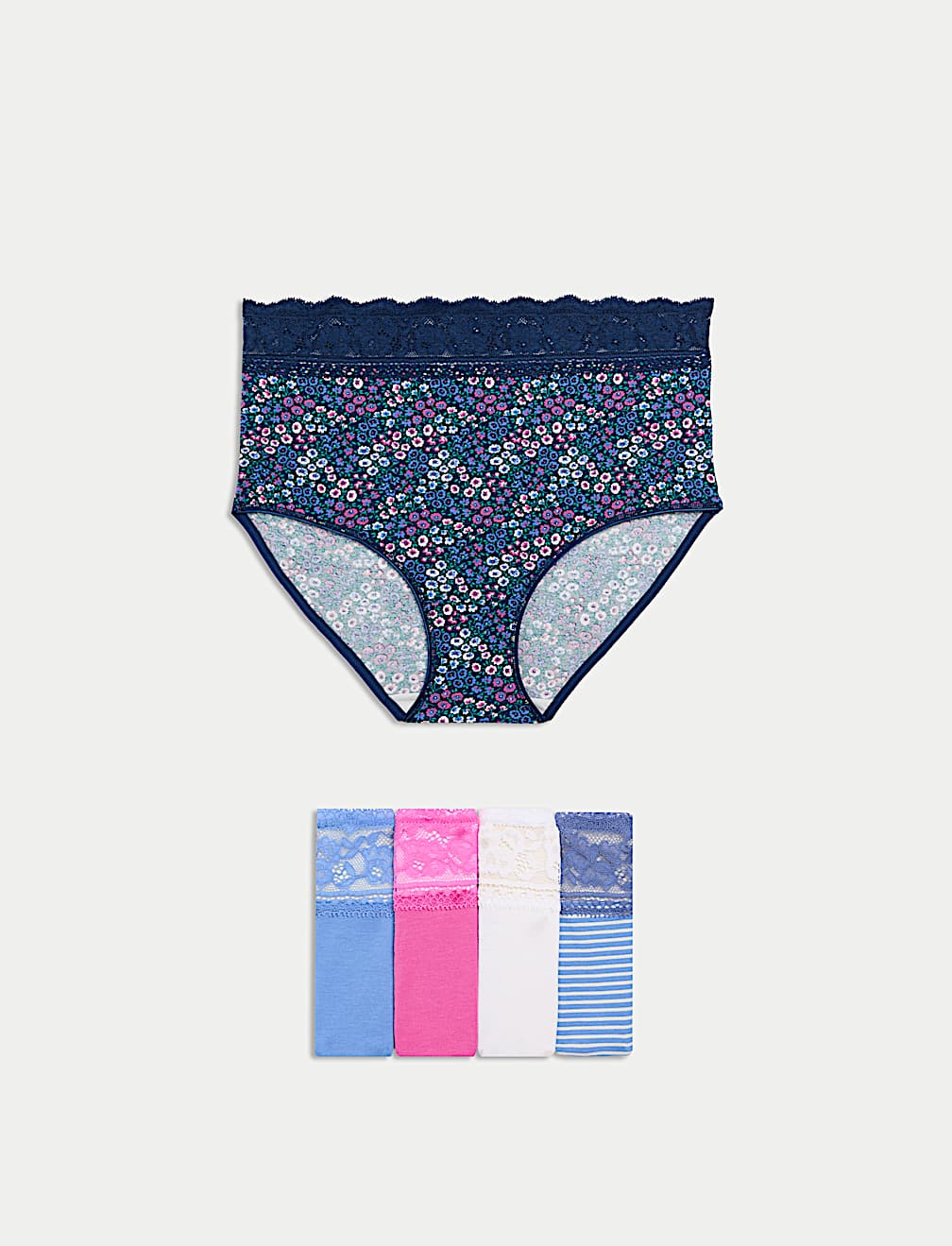 5pk Cotton Rich Printed Full Briefs