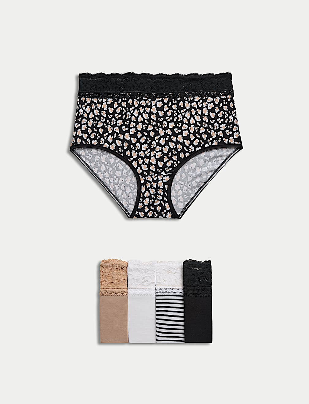 5pk Cotton Rich Printed Full Briefs