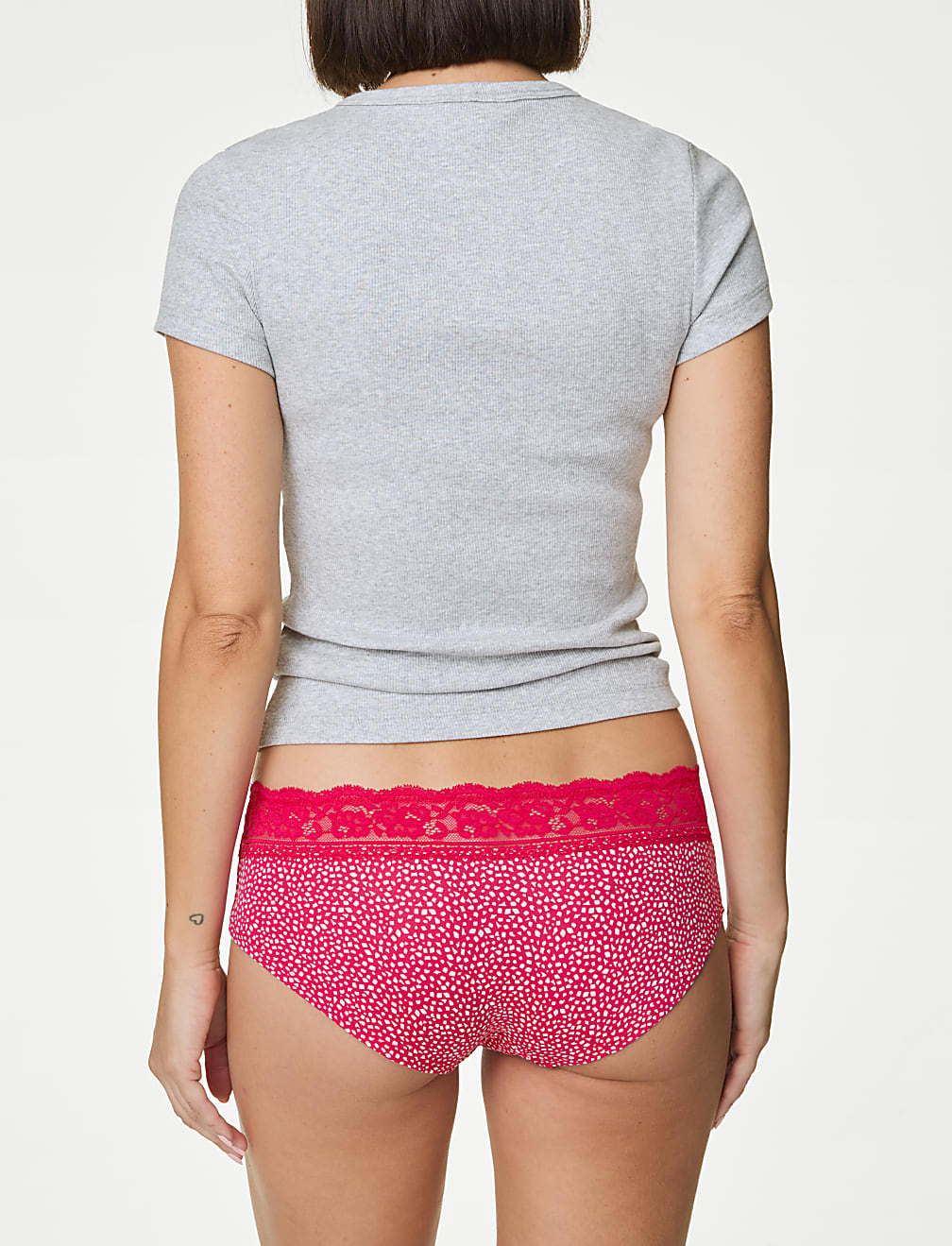 5pk Cotton Rich Printed Low Rise Shorts