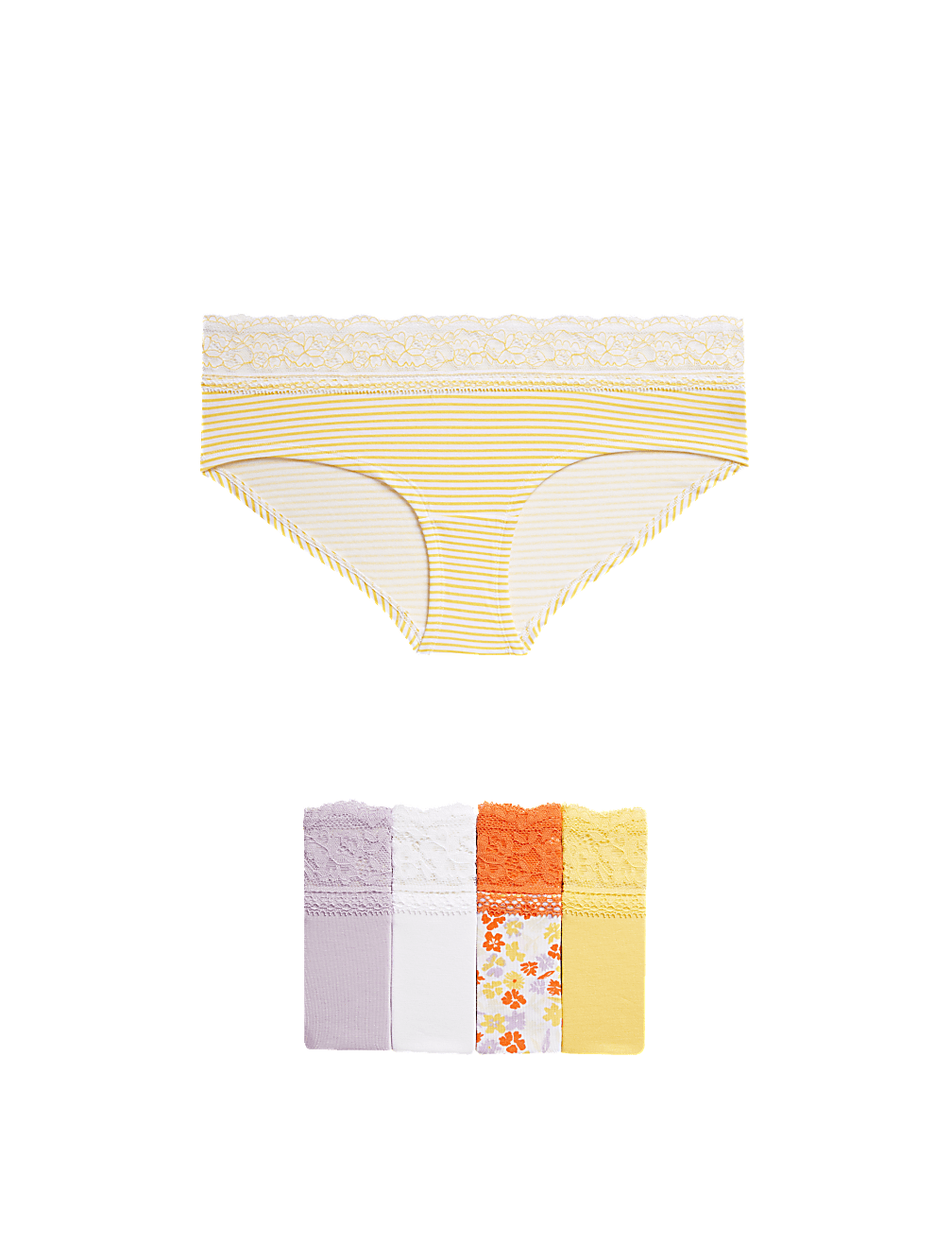 5pk Cotton Rich Printed Low Rise Shorts