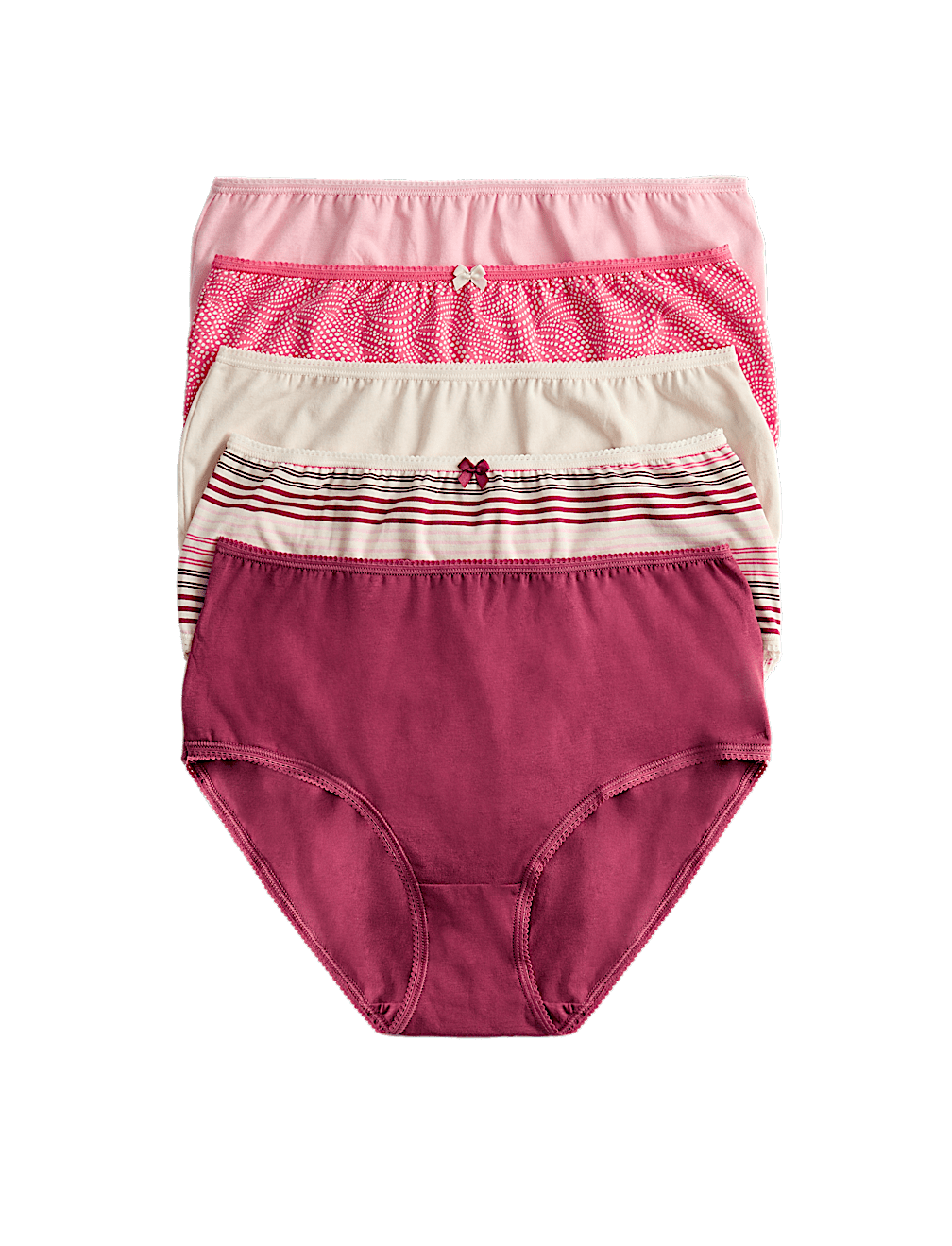 5pk Cotton Lycra™ Printed High Rise Shorts