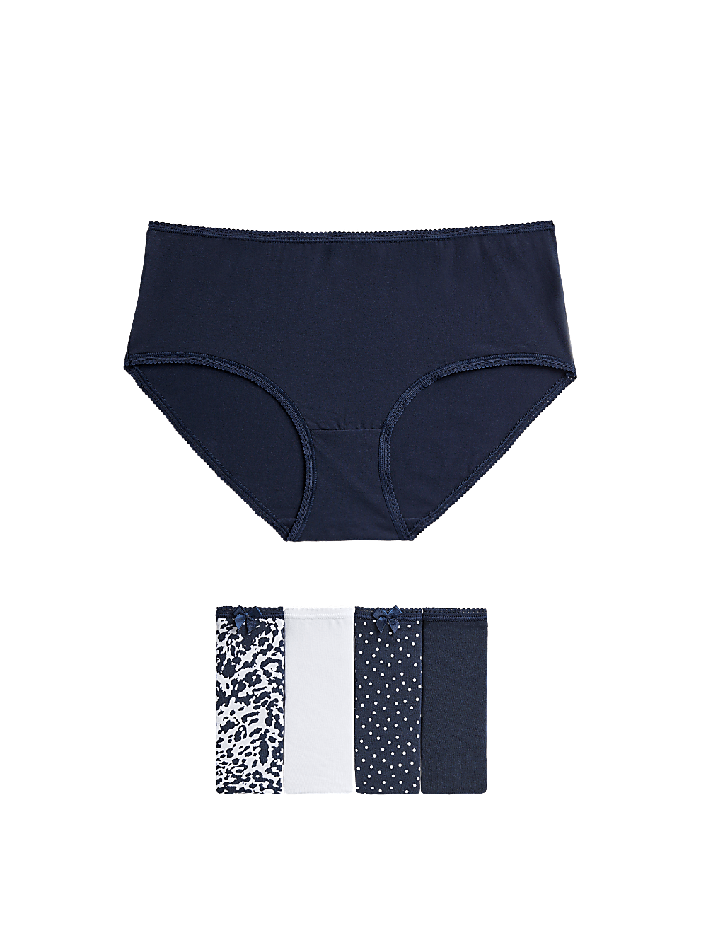 5pk Cotton Lycra™ Printed High Rise Shorts