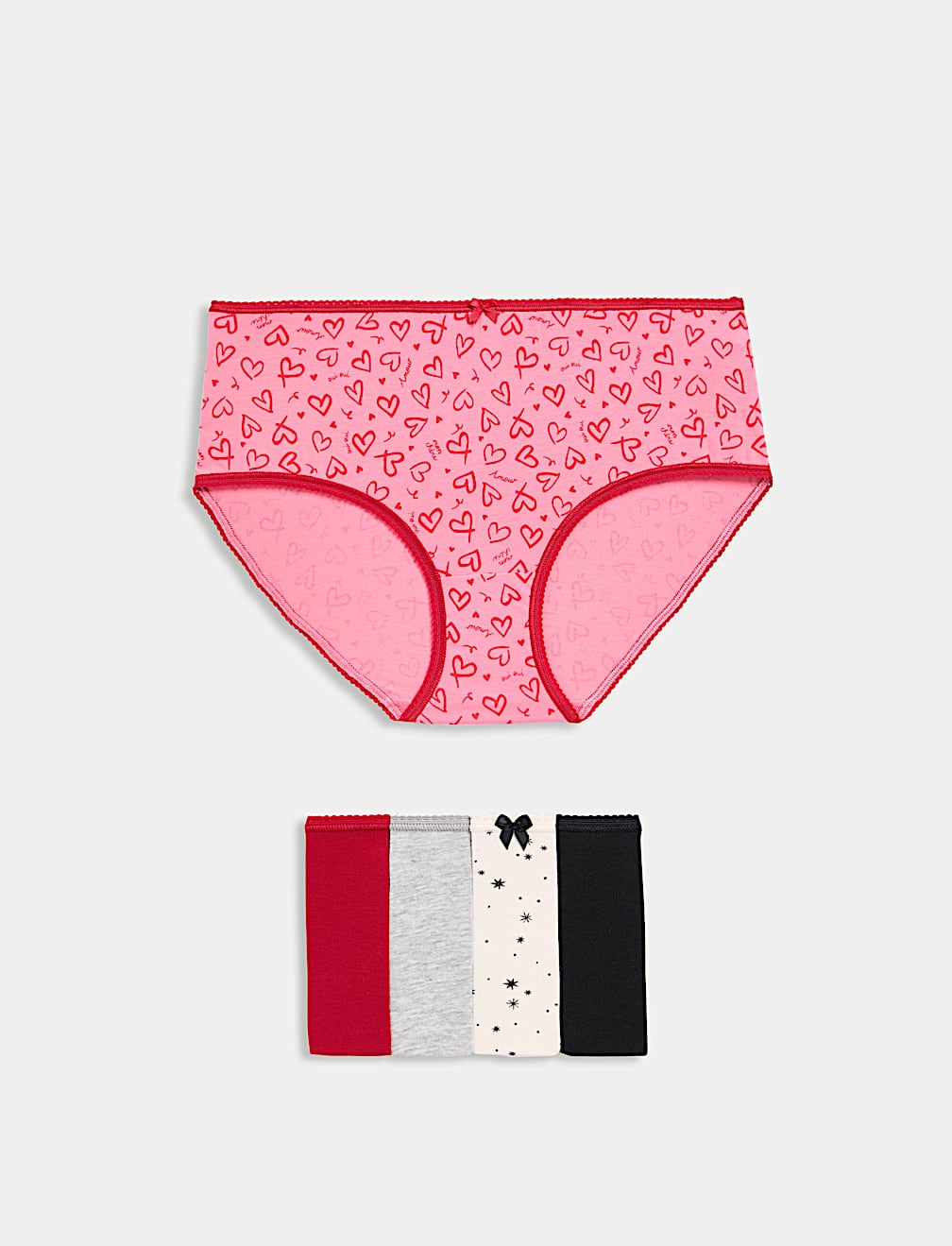 5pk Cotton Lycra™ Printed High Rise Shorts