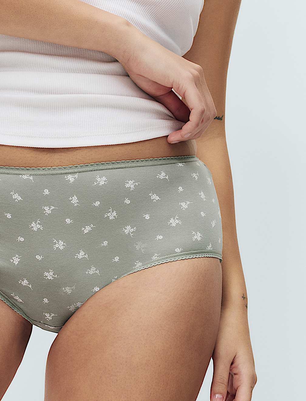 5pk Cotton Lycra&trade; Printed High Rise Shorts