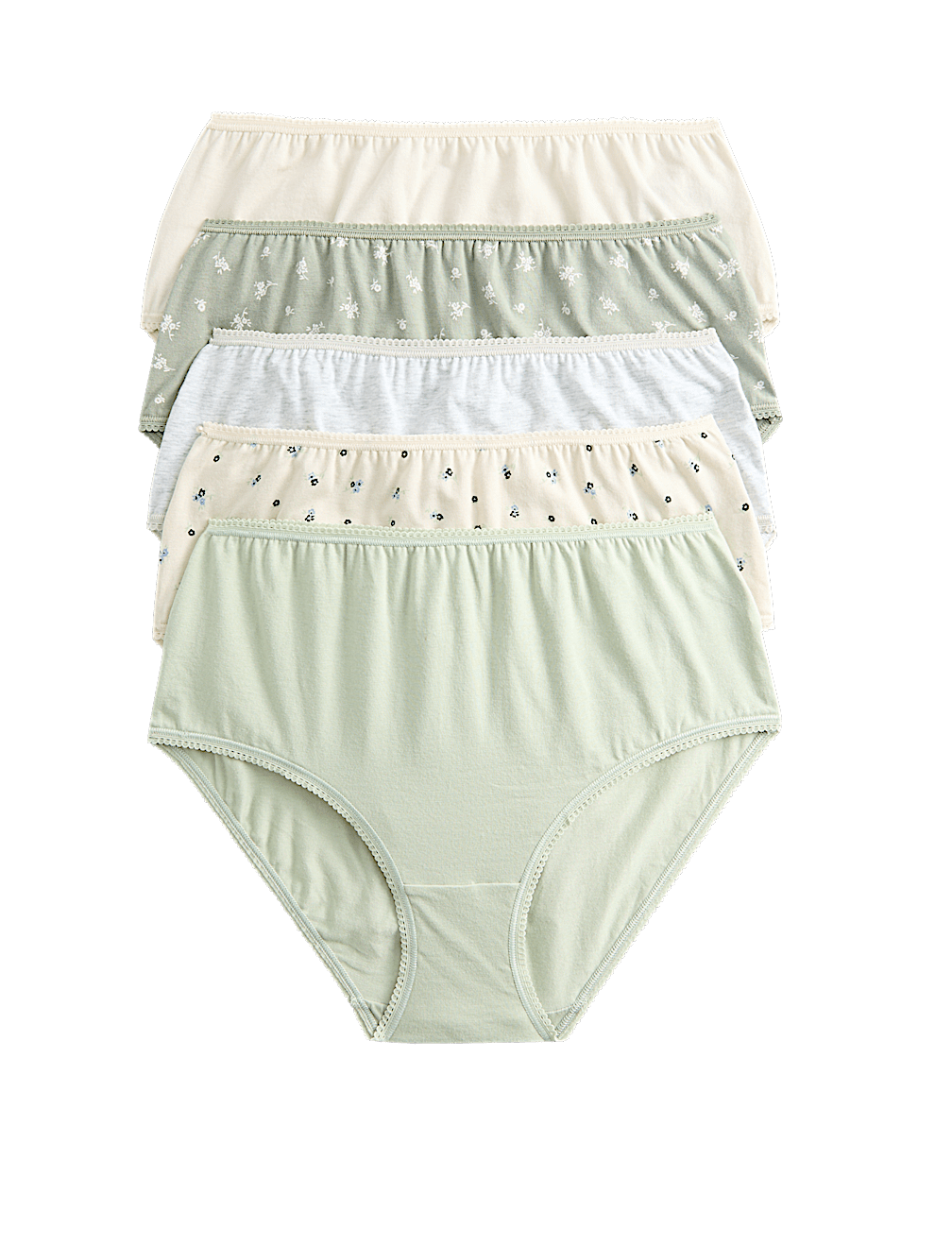 5pk Cotton Lycra&trade; Printed High Rise Shorts