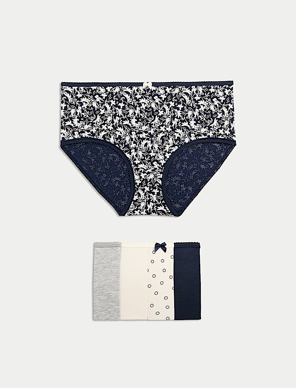 5pk Cotton Lycra™ Printed High Rise Shorts