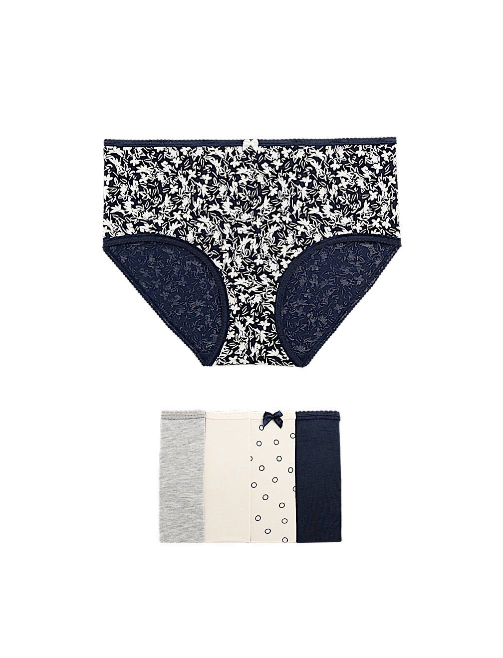 5pk Cotton Lycra™ Printed High Rise Shorts