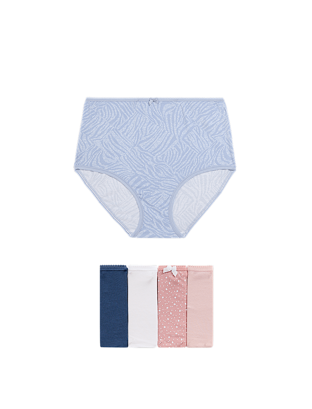 5pk Cotton Lycra™ Printed Full Briefs