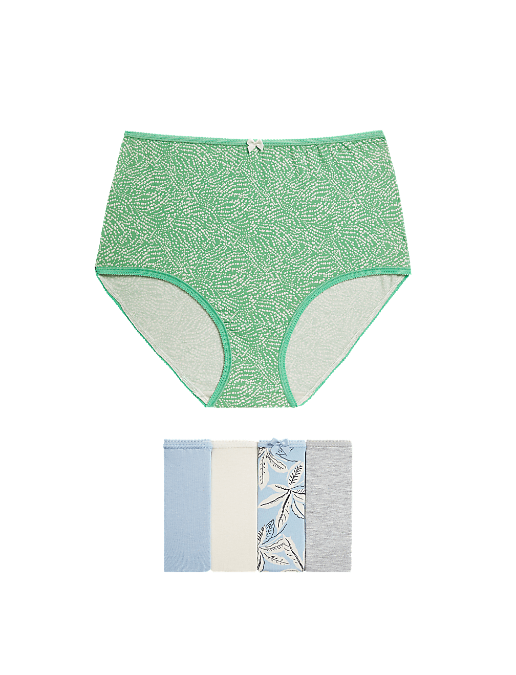 5pk Cotton Lycra™ Printed Full Briefs