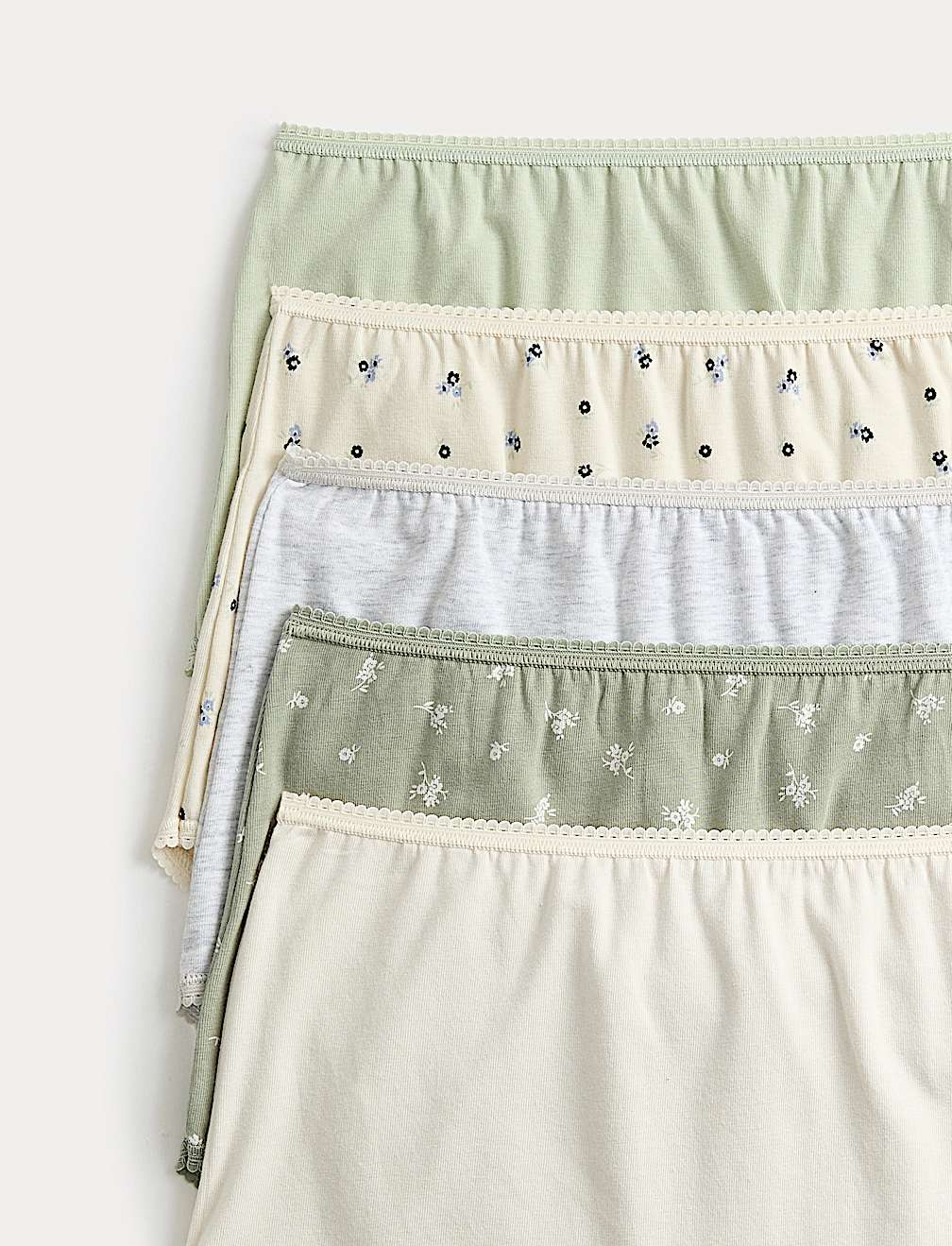 5pk Cotton Lycra&trade; Printed Full Briefs