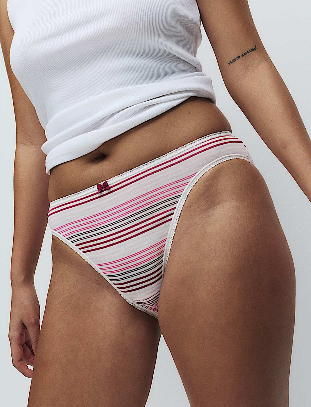 5pk Cotton Lycra™ High Leg Knickers