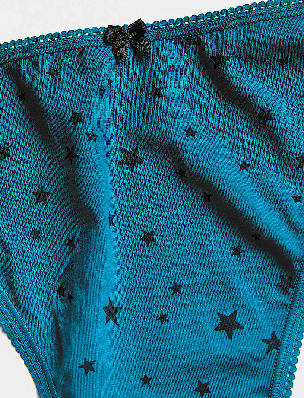 5pk Cotton Lycra&trade; High Leg Knickers