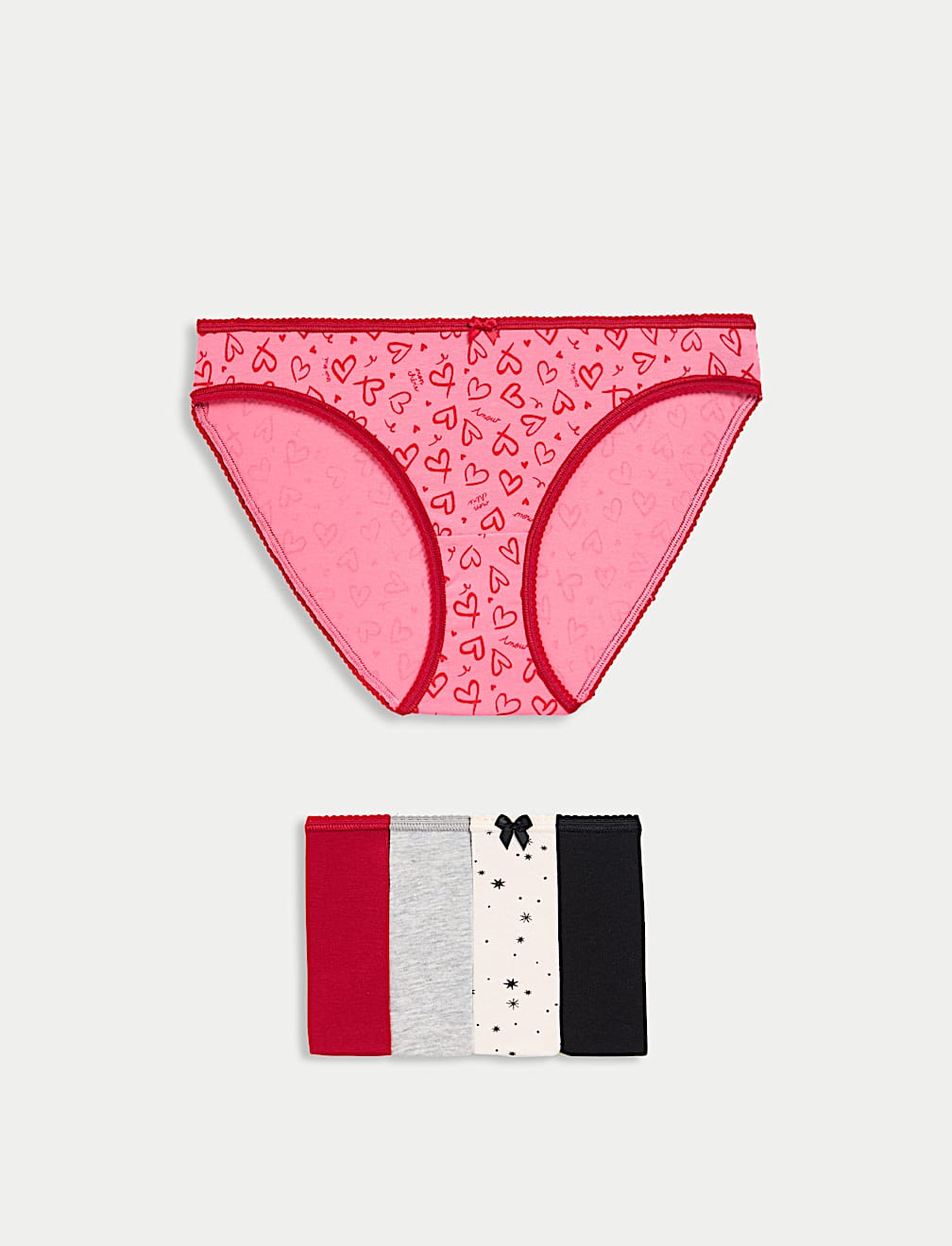 5pk Cotton Lycra™ Printed Bikini Knickers
