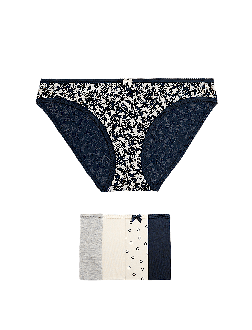 5pk Cotton Lycra™ Printed Bikini Knickers