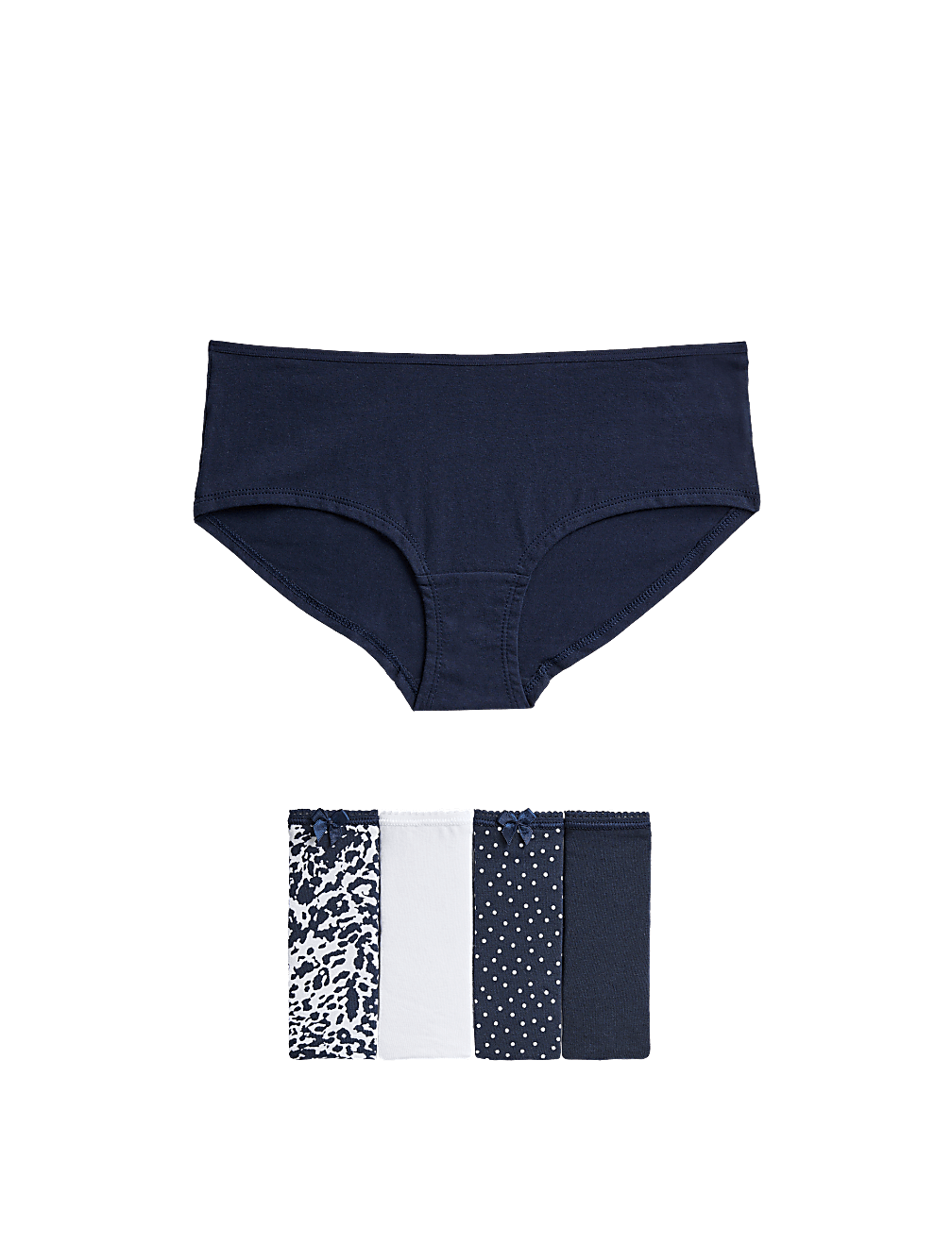 5pk Cotton Lycra™ Printed Low Rise Shorts