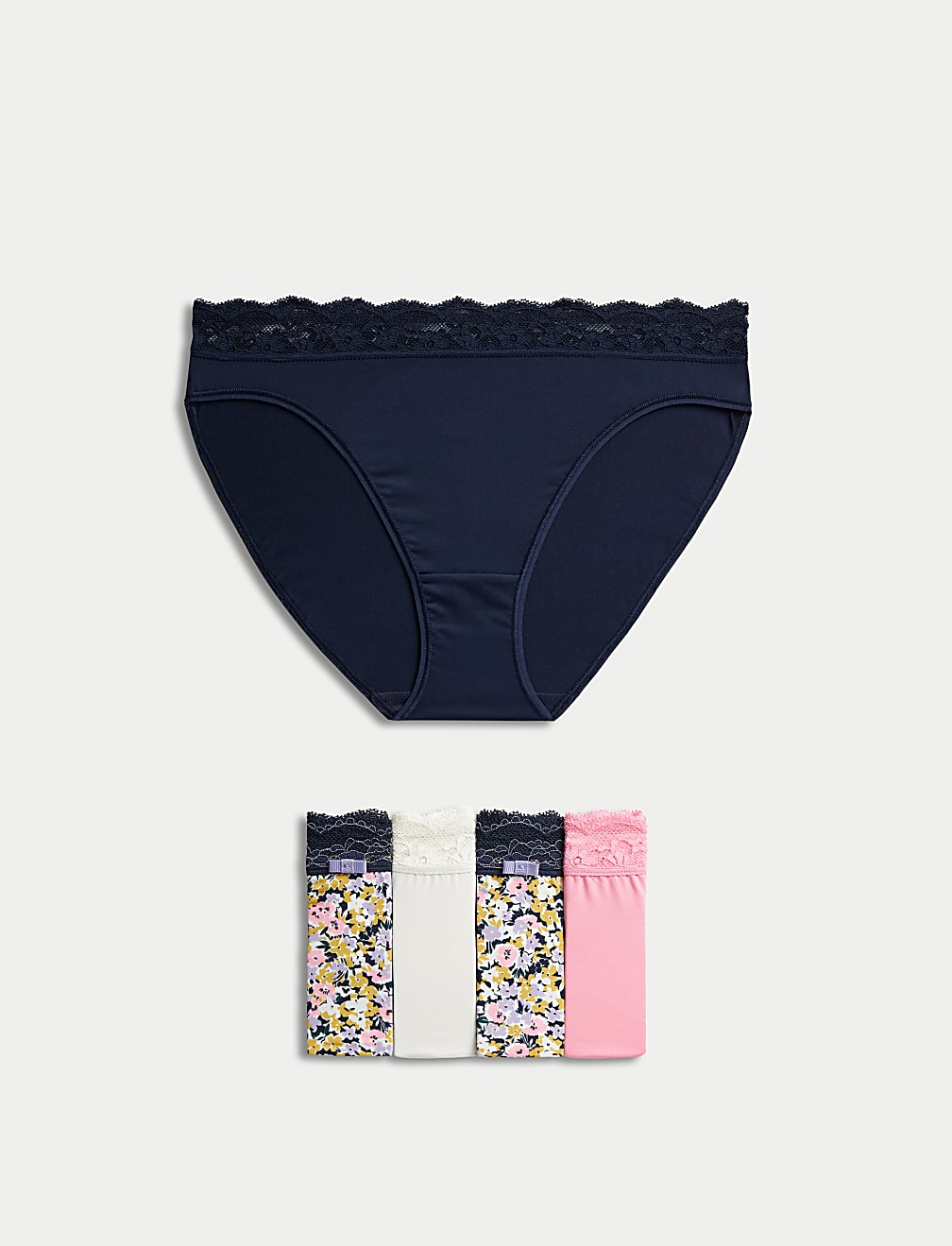 5pk High Leg Knickers