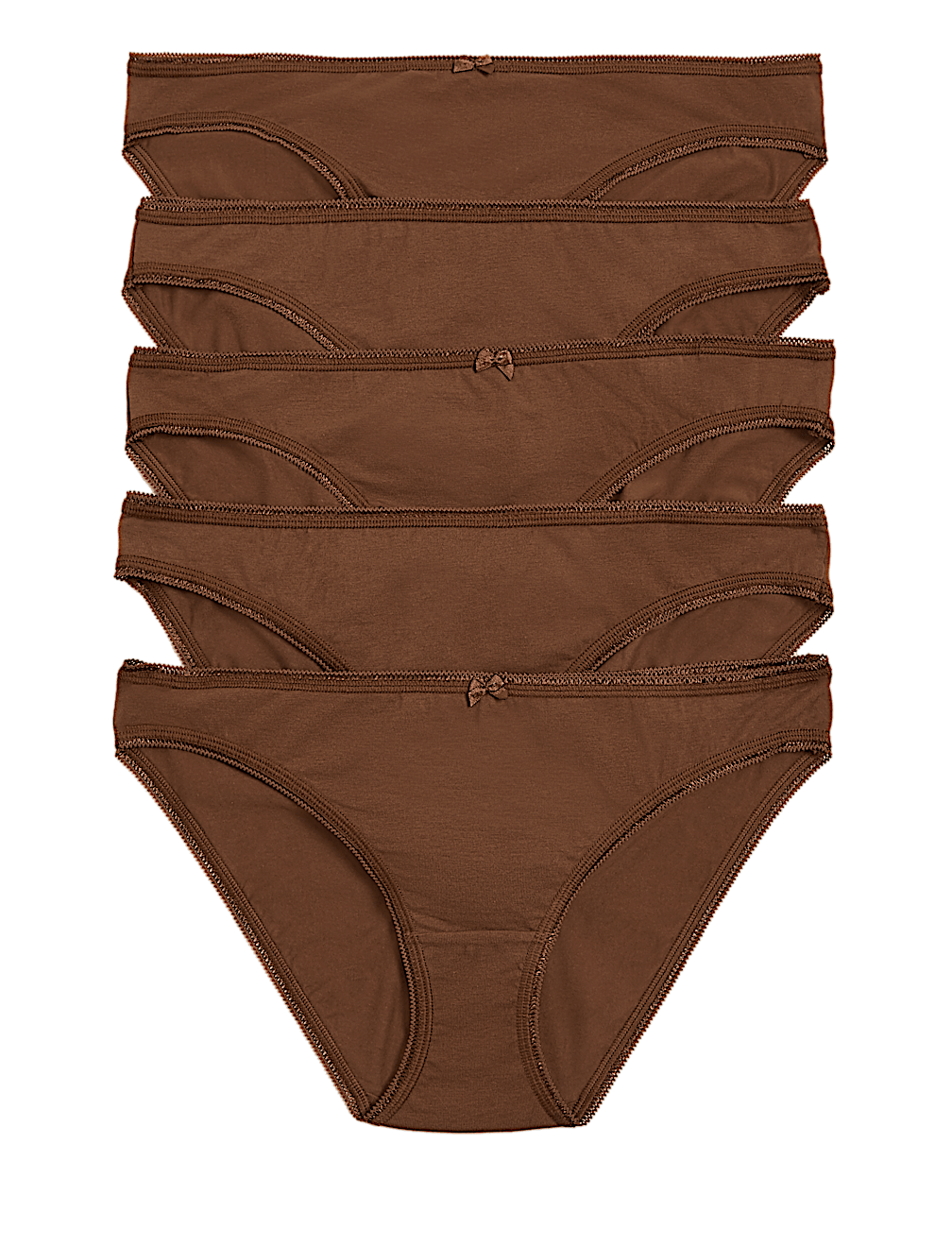 5pk Cotton Rich Low Rise Bikini Knickers