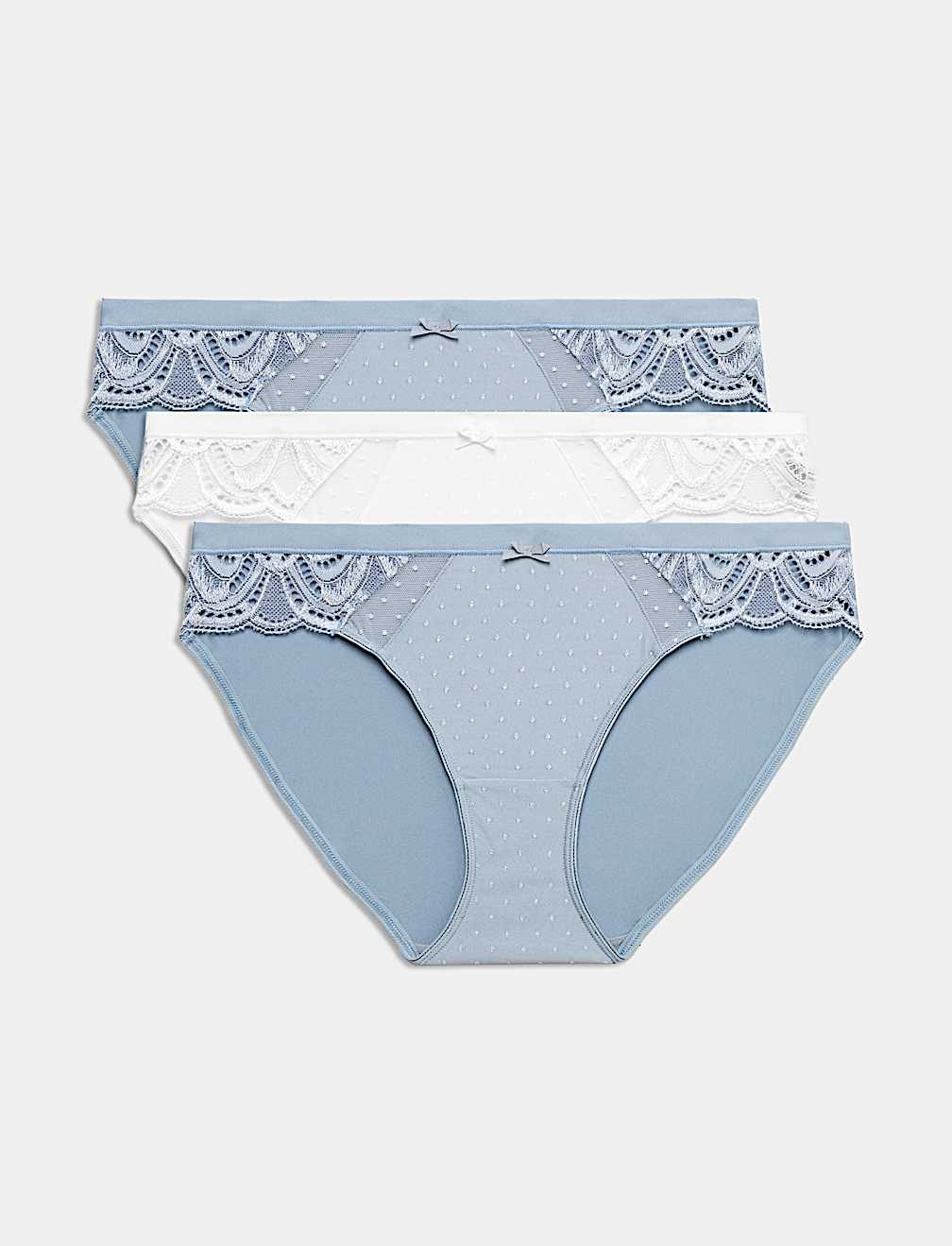 3 Pack Amelia Lace Bikini Knickers