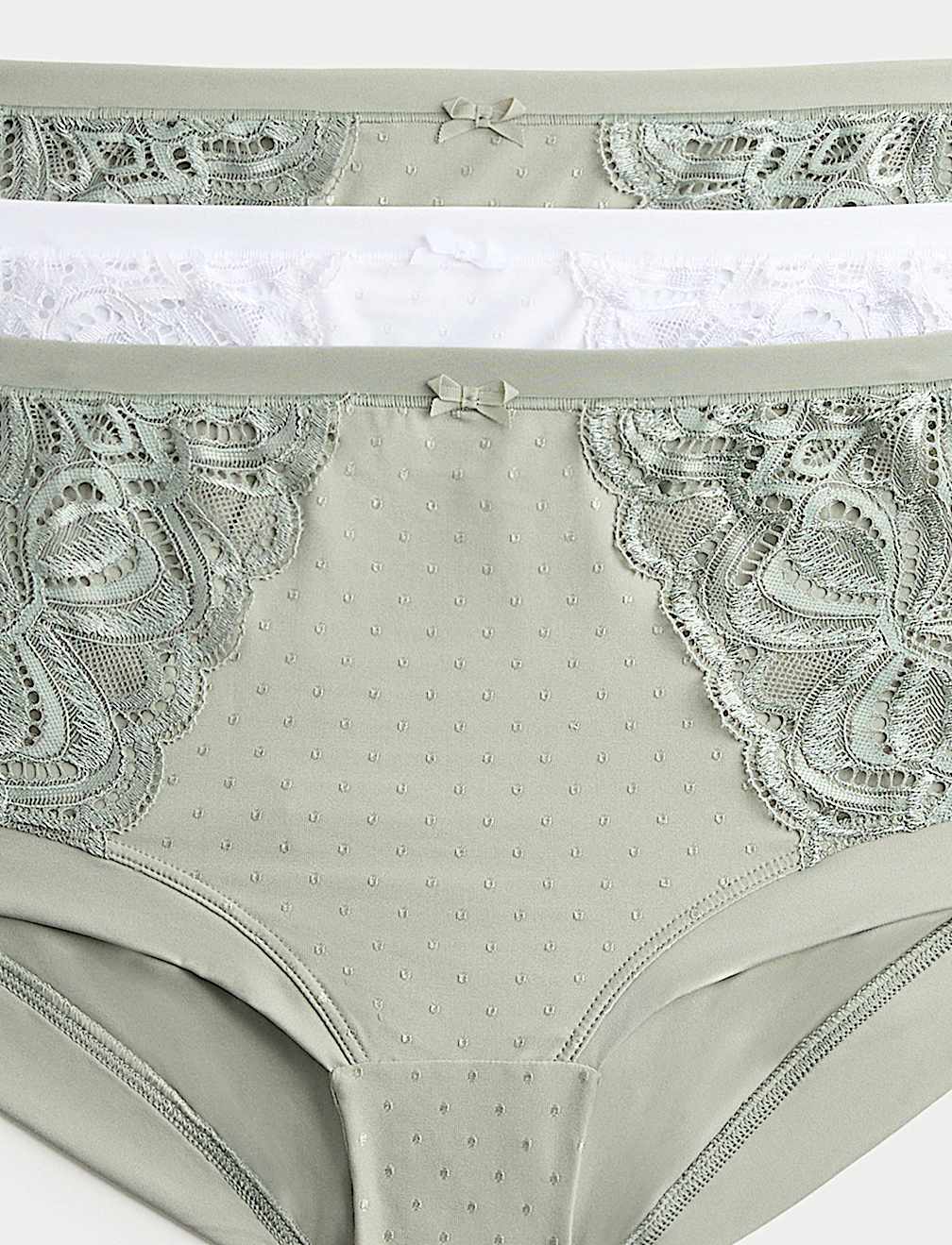 3pk Amelia Lace High Rise Shorts