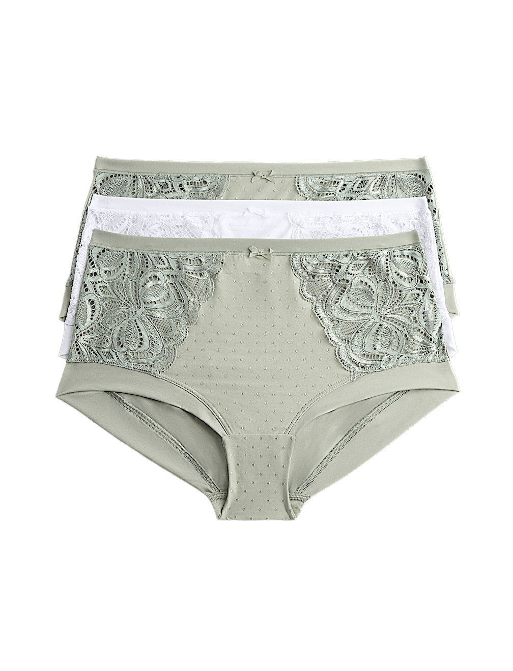 3pk Amelia Lace High Rise Shorts