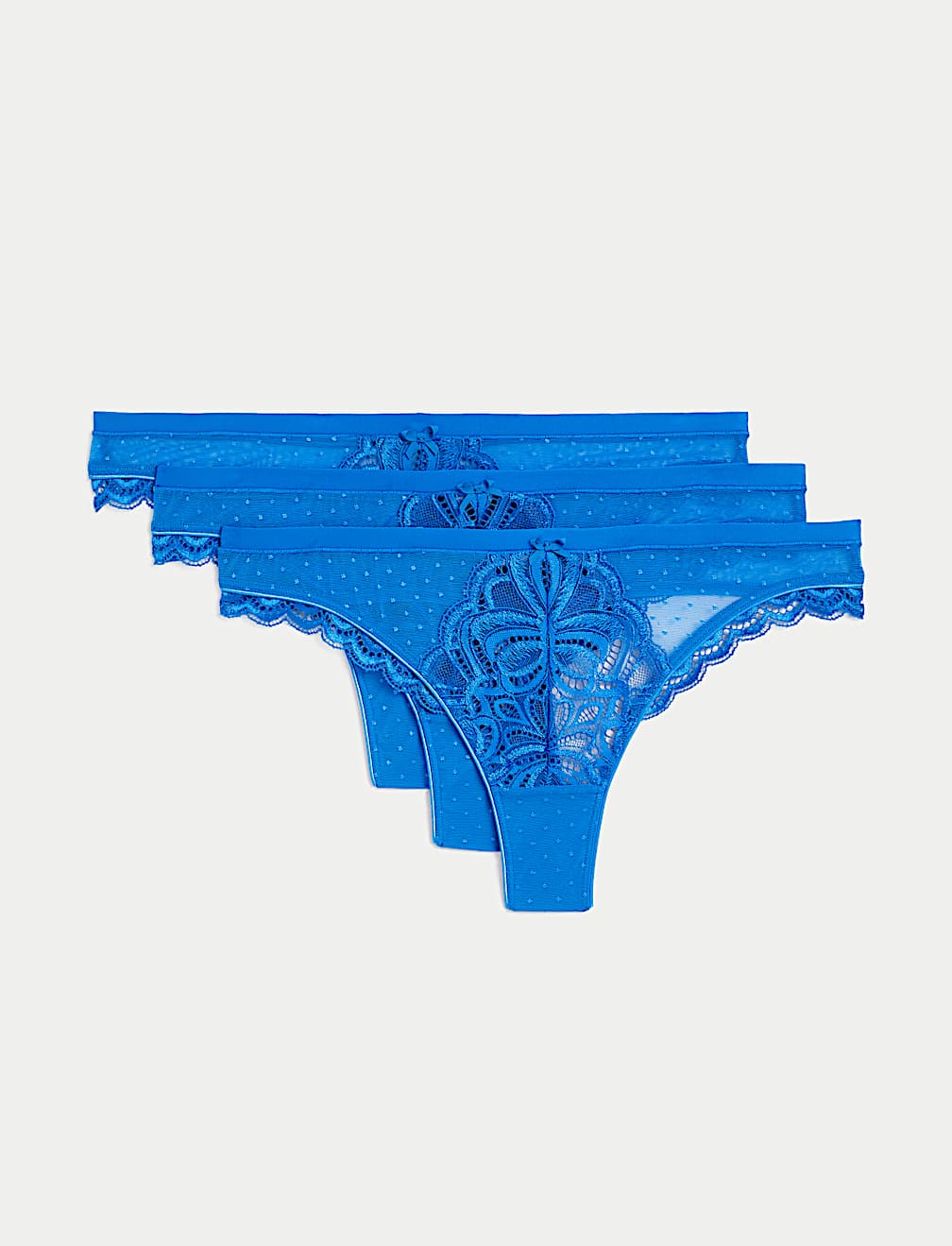 3pk Amelia Lace Thongs