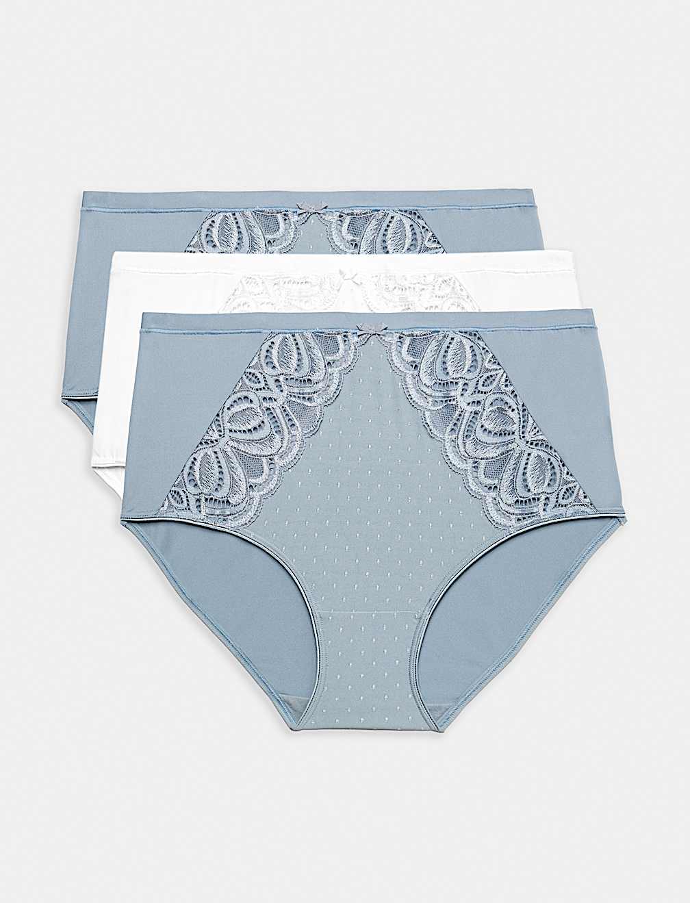 3pk Amelia Lace Full Briefs