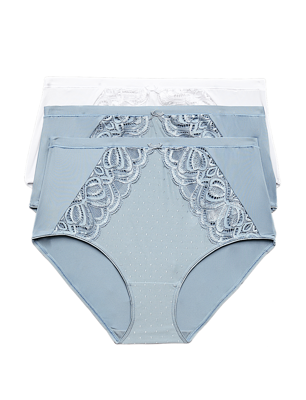 3pk Amelia Lace Full Briefs