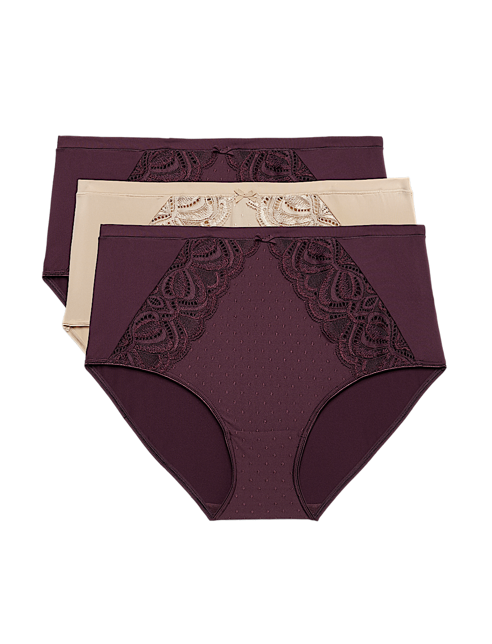 3pk Amelia Lace Full Briefs