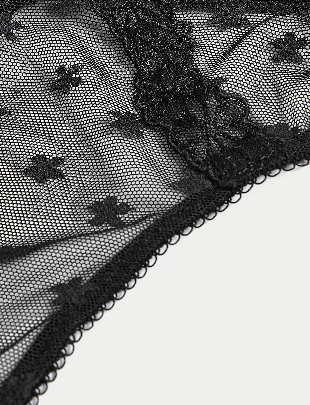 3pk Daisy Embroidery Mesh Thongs
