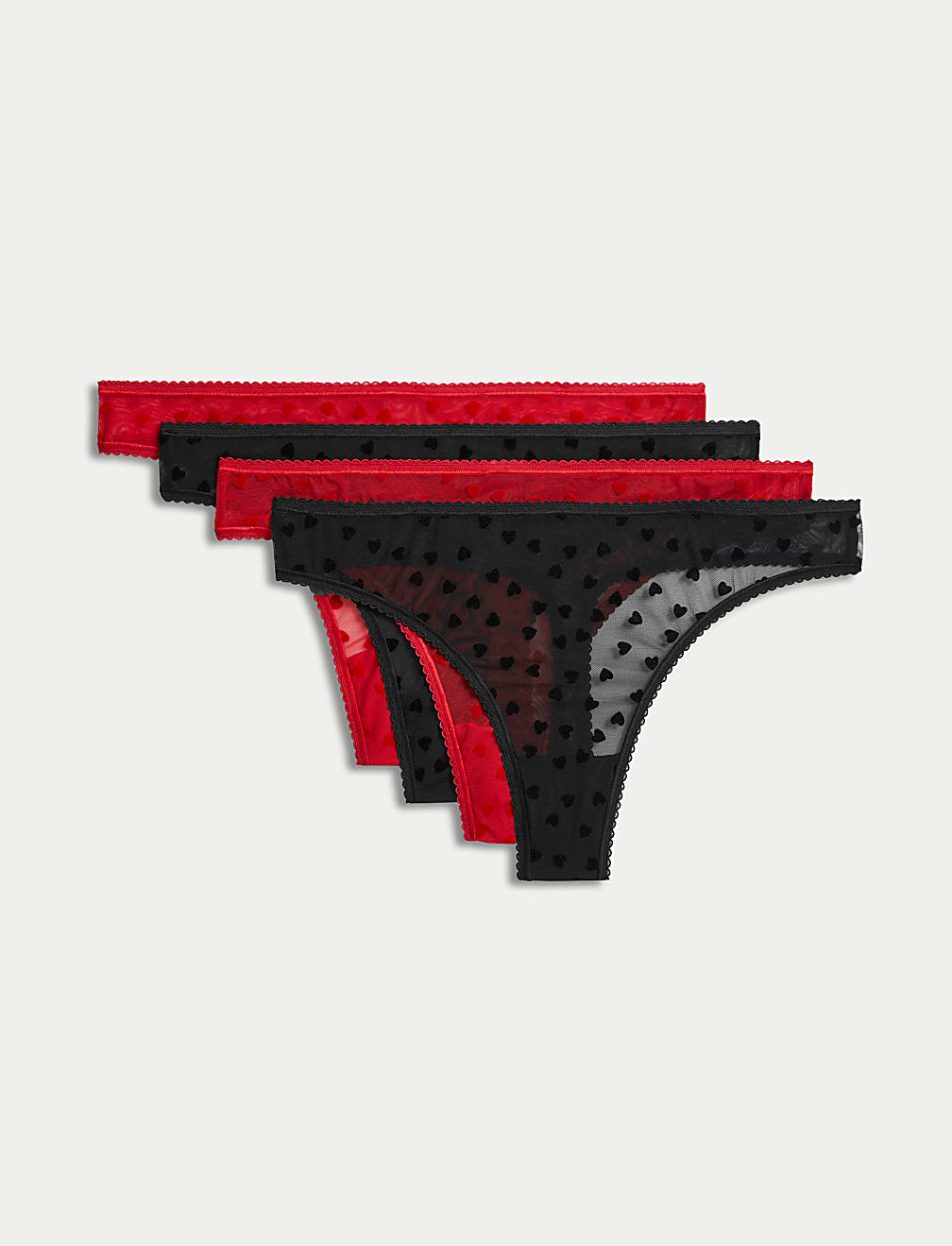 4pk Printed Thongs