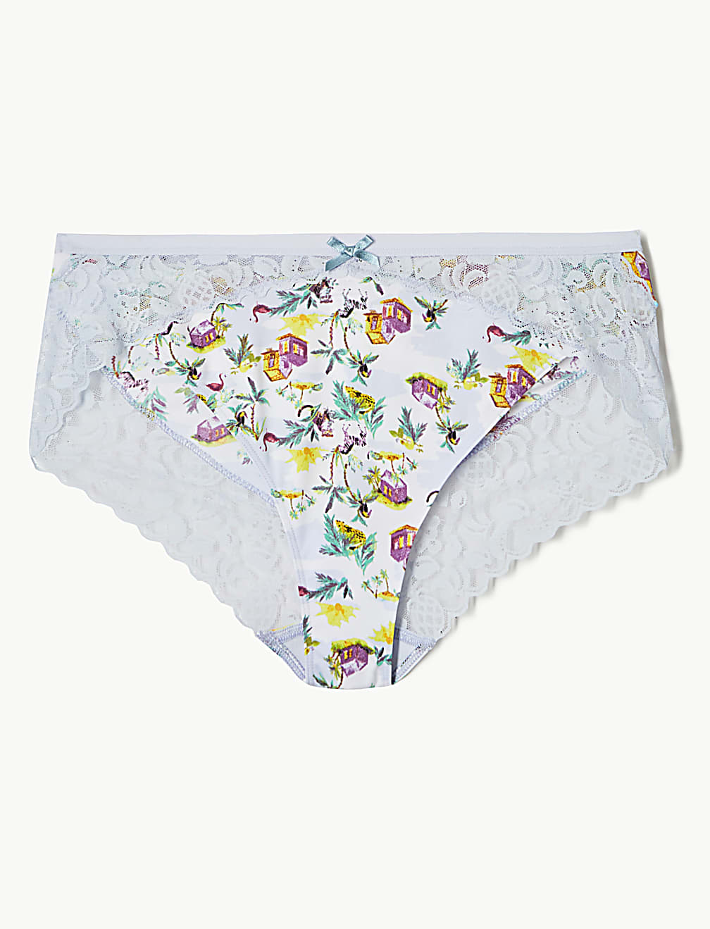 Fruit Lace Printed High Leg Knickers