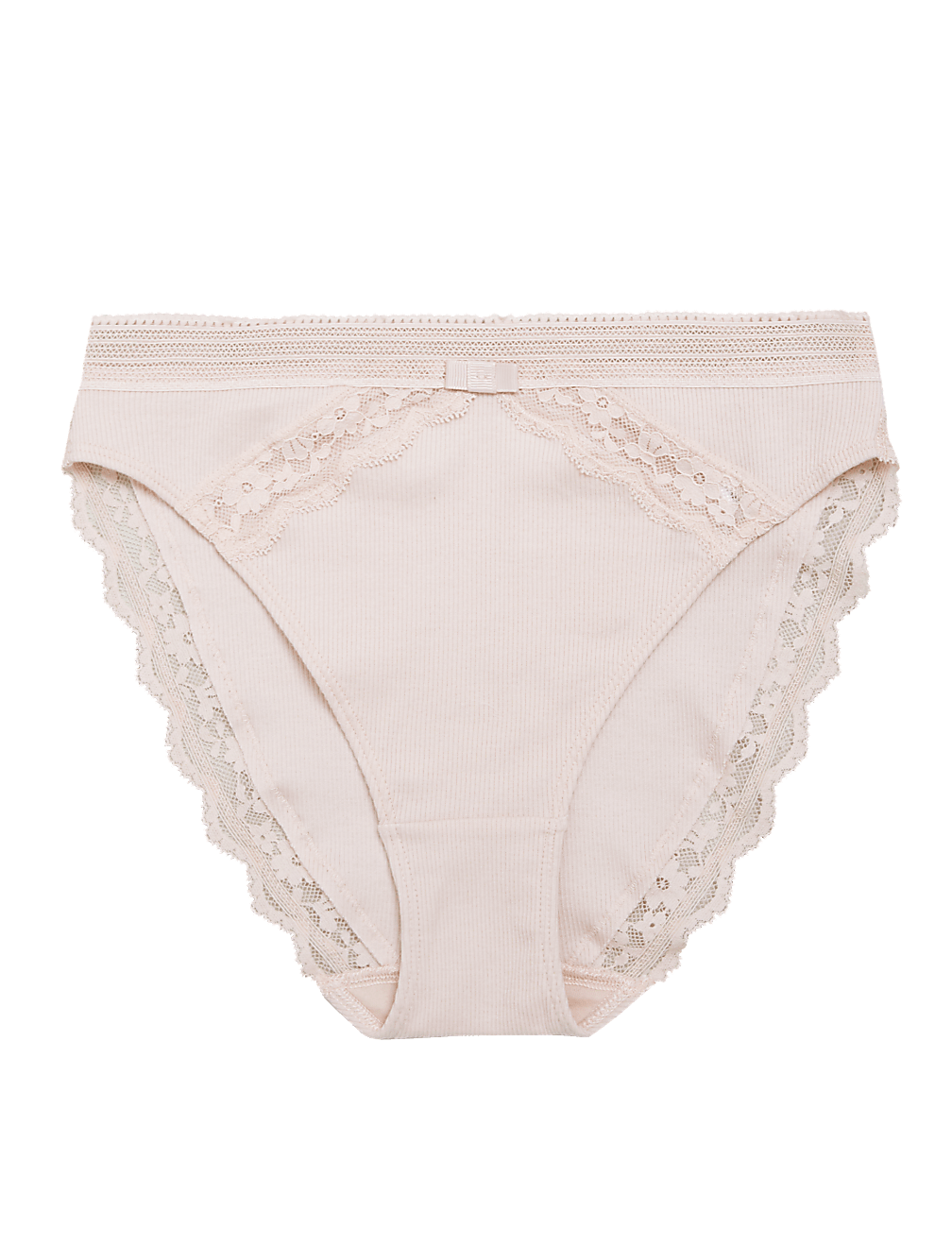 Cotton Mix Lace High Legs Knickers