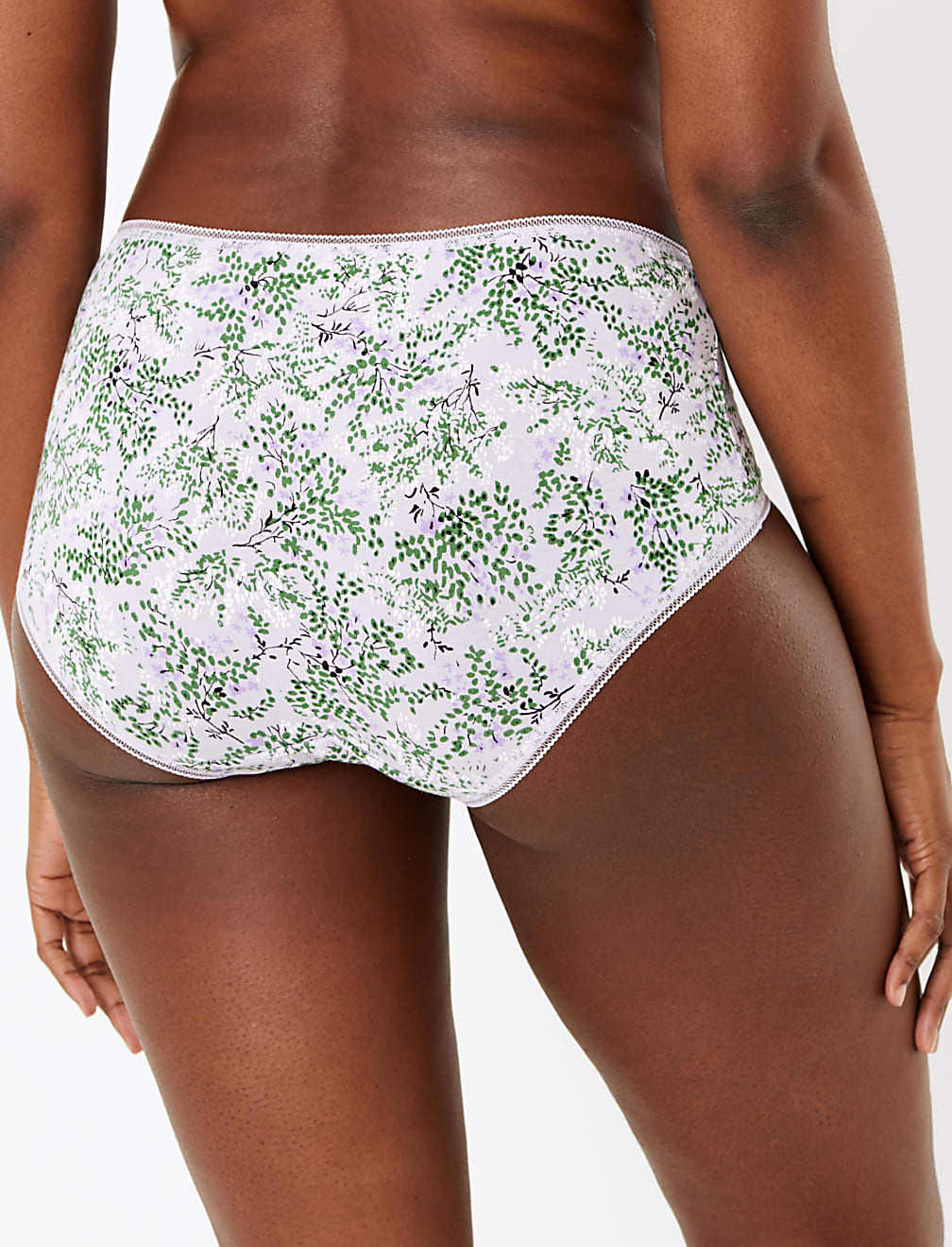 5 Pack Cotton Rich Floral Midi Knickers