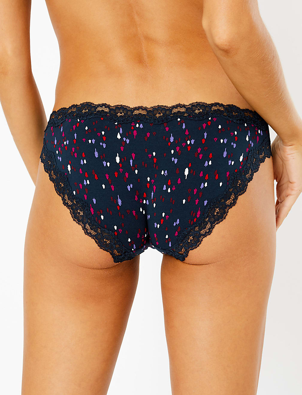 Christmas Tree Print Bikini Knickers