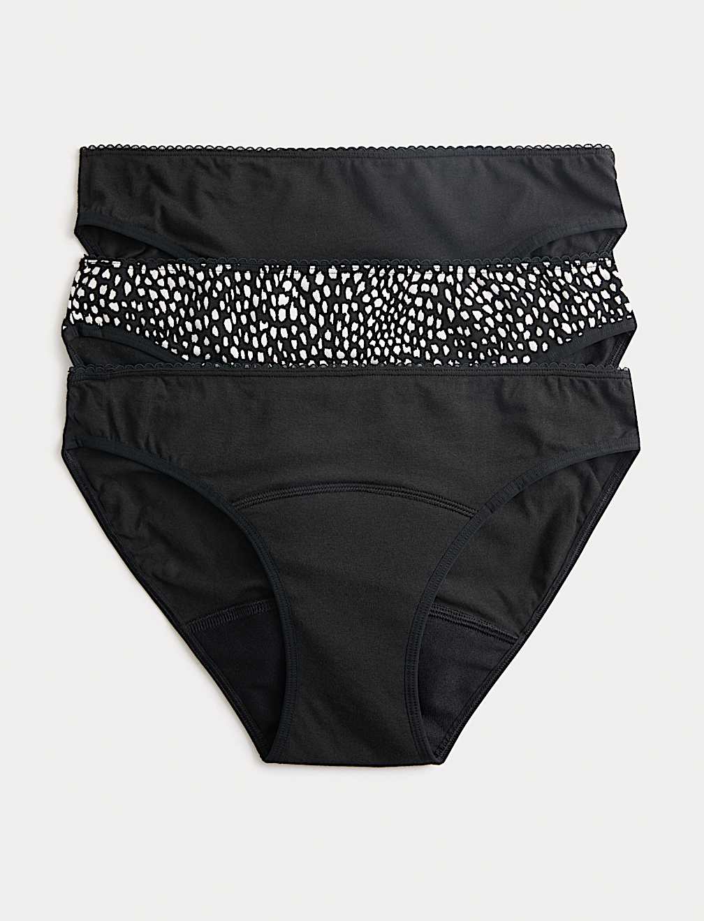 3pk Heavy Absorbency Period Bikini Knickers