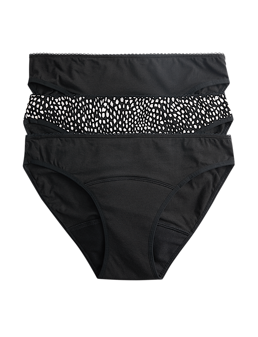 3pk Heavy Absorbency Period Bikini Knickers