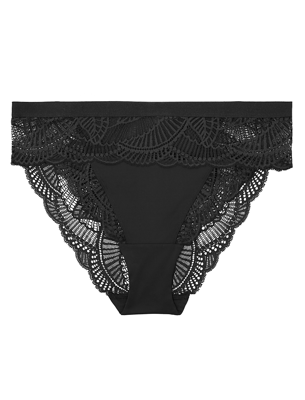 Sheer Lace High Leg Knickers